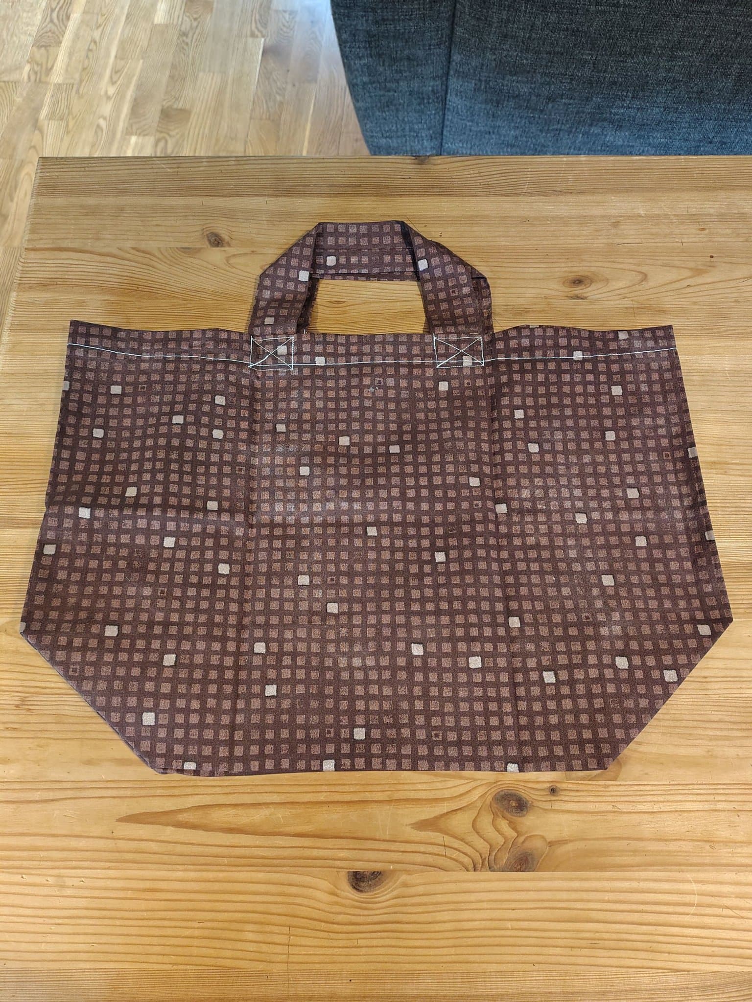 Brun tygkass Zerowaste, återbruk