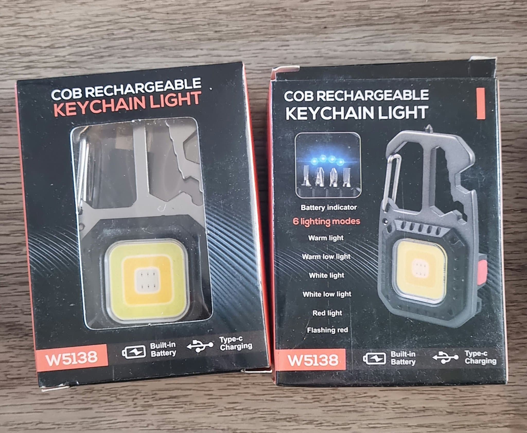 COB Uppladdningsbar Nyckelringslampa