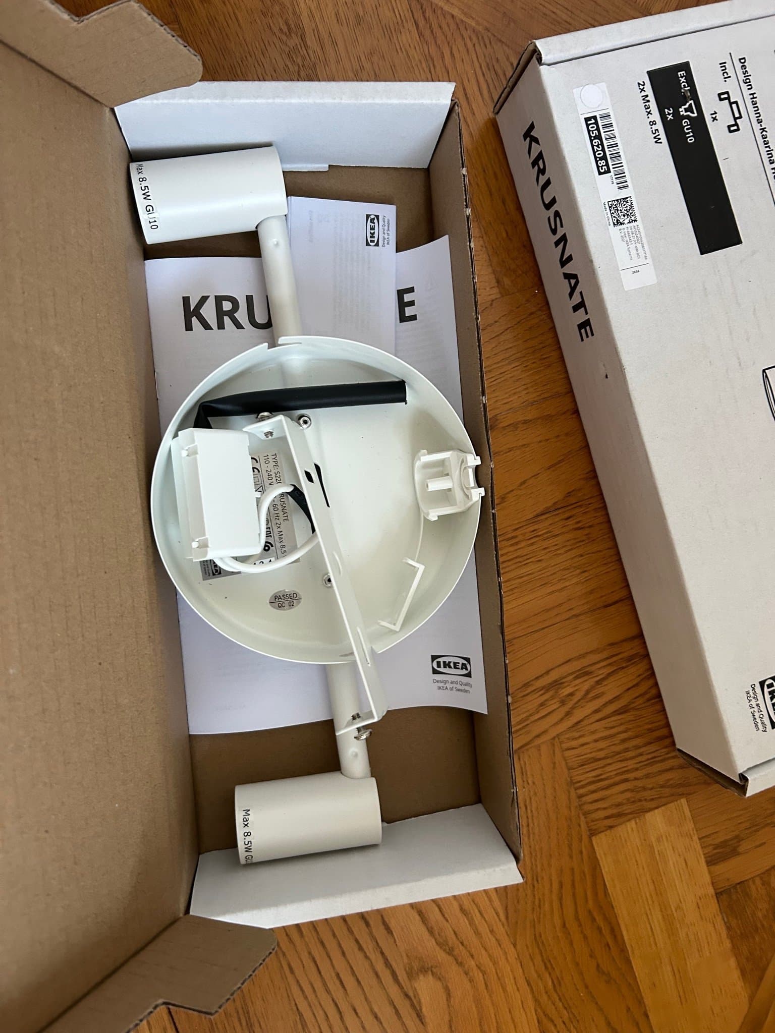 IKEA KRUSNATE Spotlight, takspot 2 st NYA