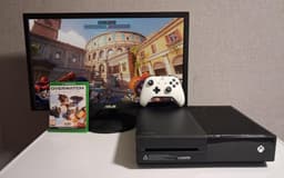 Xbox One med Overwatch Origins Edition + en vit handkontroll