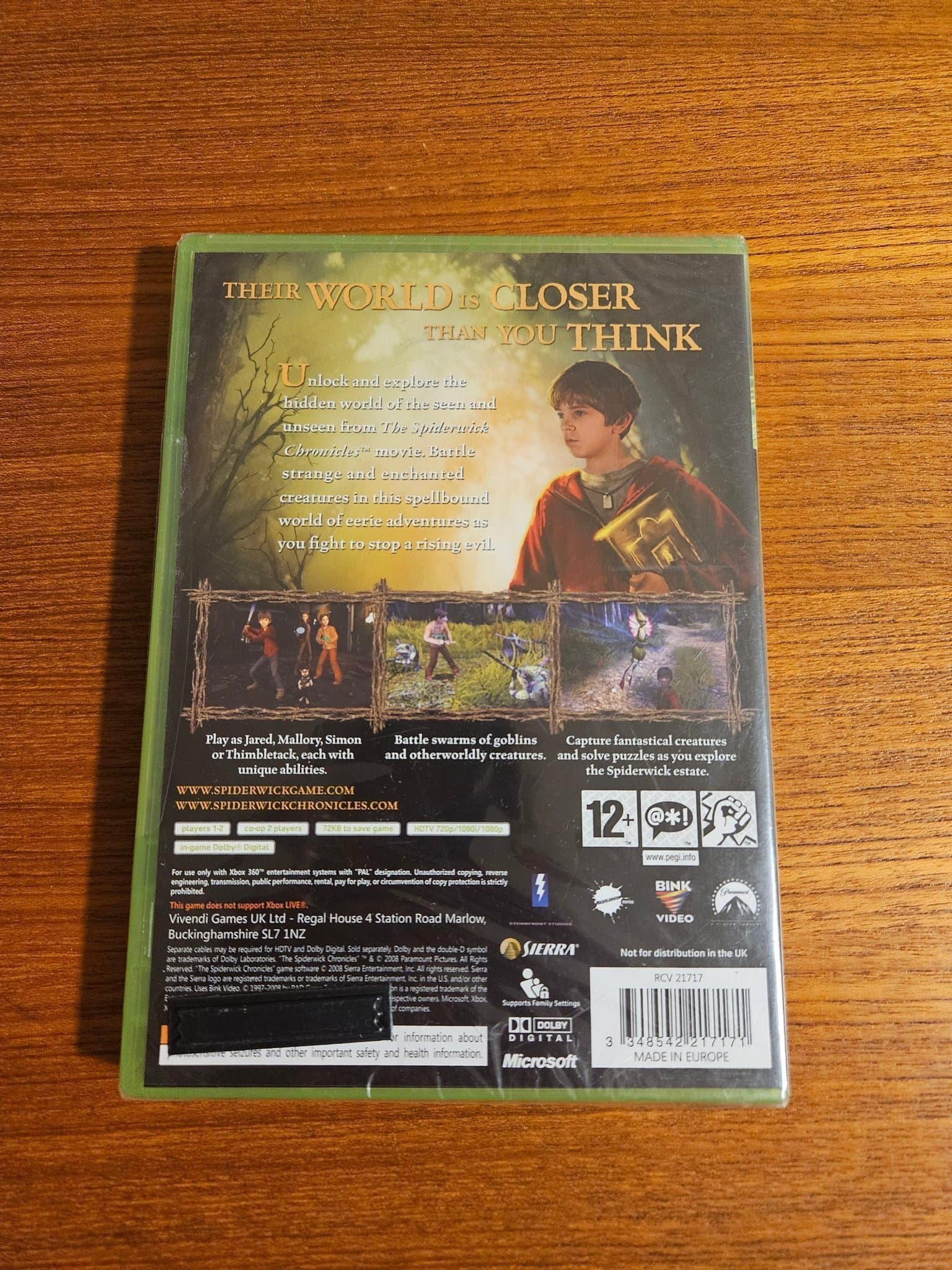 The Spiderwick Chronicles Xbox 360 *NYTT INPLASTAT*
