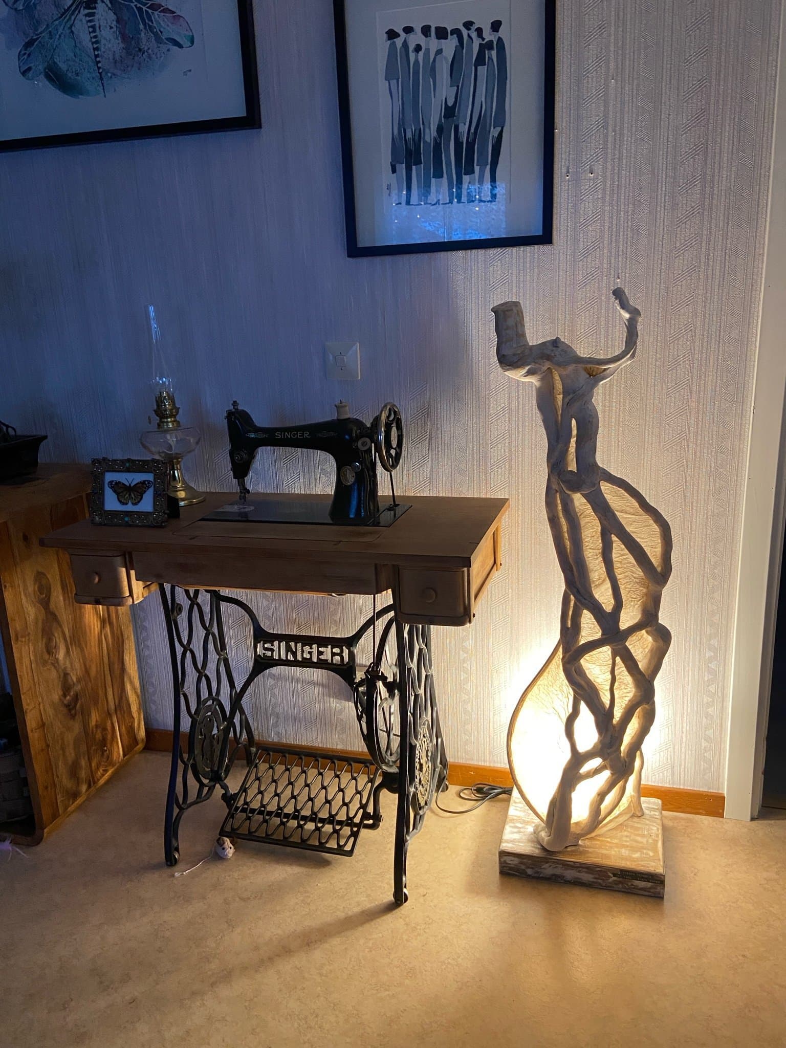 Golvlampa handgjord i Spanien - Eco lampdesign