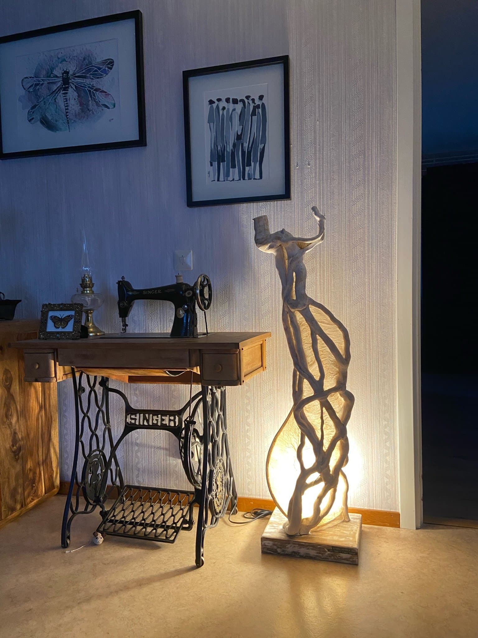 Golvlampa handgjord i Spanien - Eco lampdesign