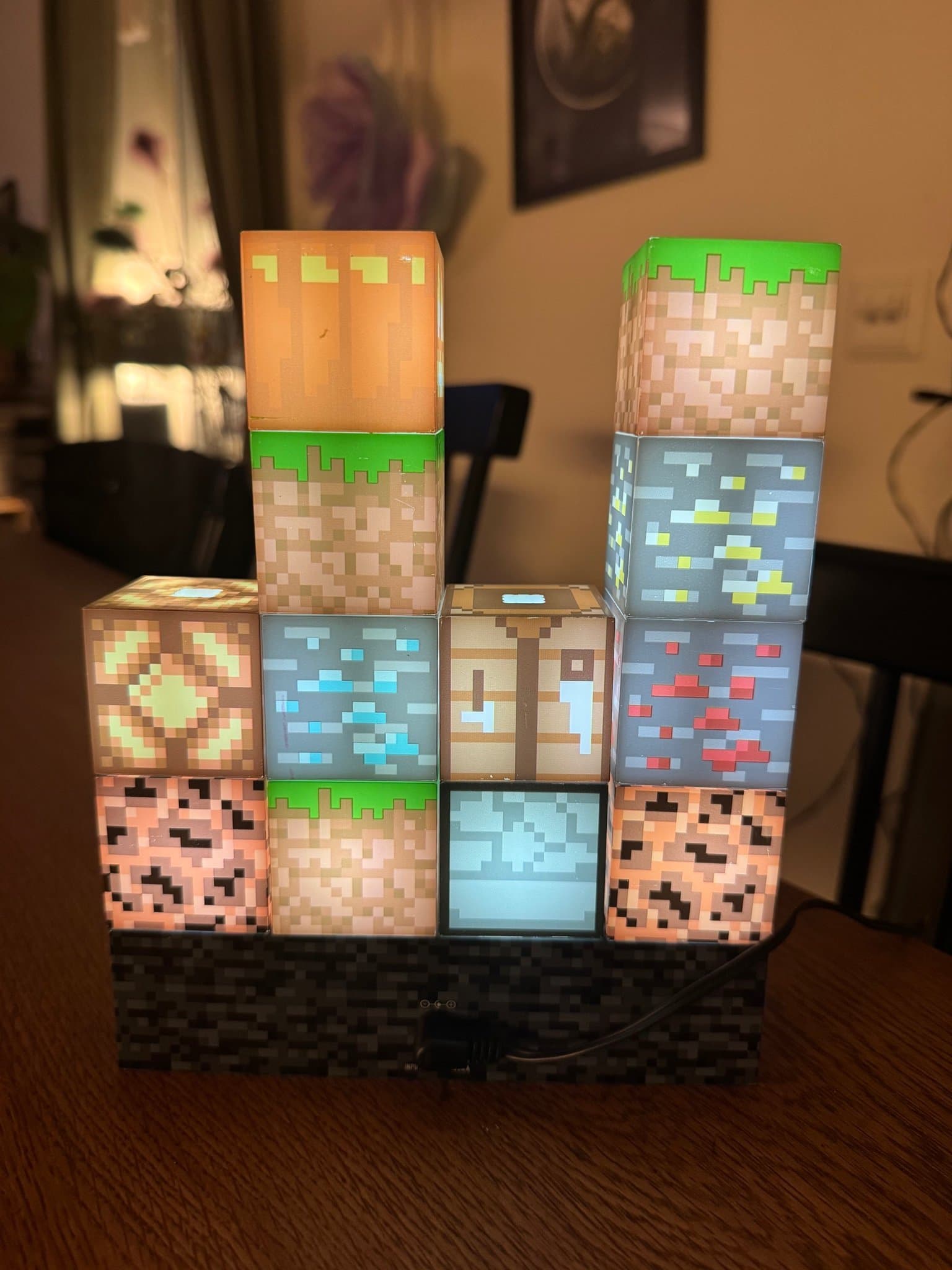 Minecraft Lampa - Stapelbar med 12 Block