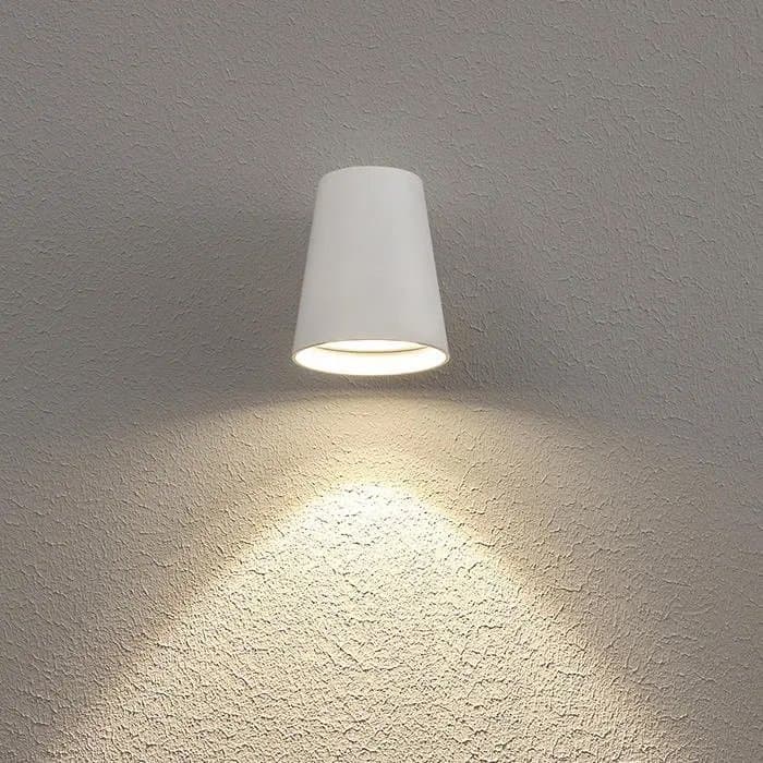 NYA! Hide-a-Lite Vägglampa Cone GU10 230v Vit Utomhus IP54 inkl moms