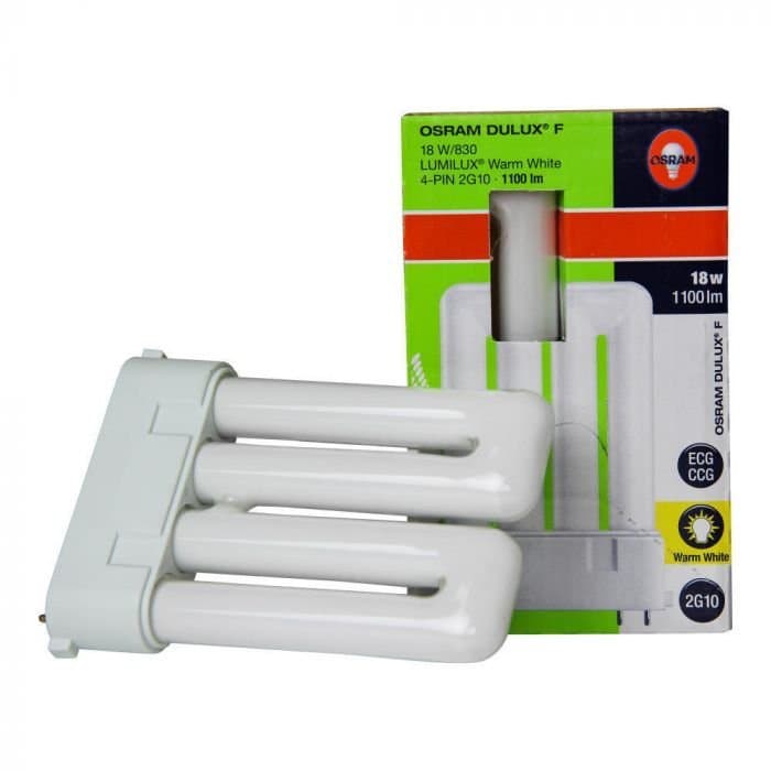 NY! Osram Dulux F 18W / 830 Varmvit kompaktlysrör 4-pin 2G10 1100lm inkl moms