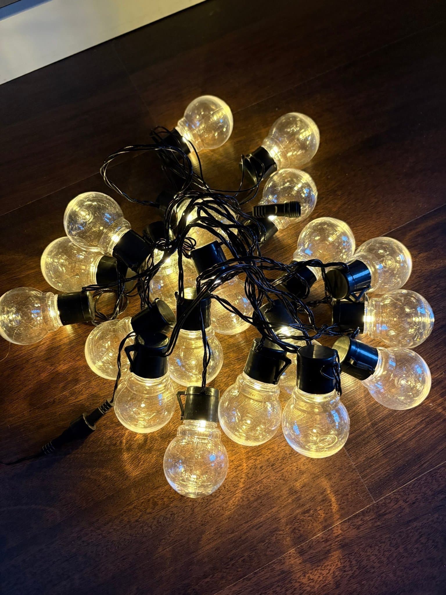 Ljusslinga med glödlampor