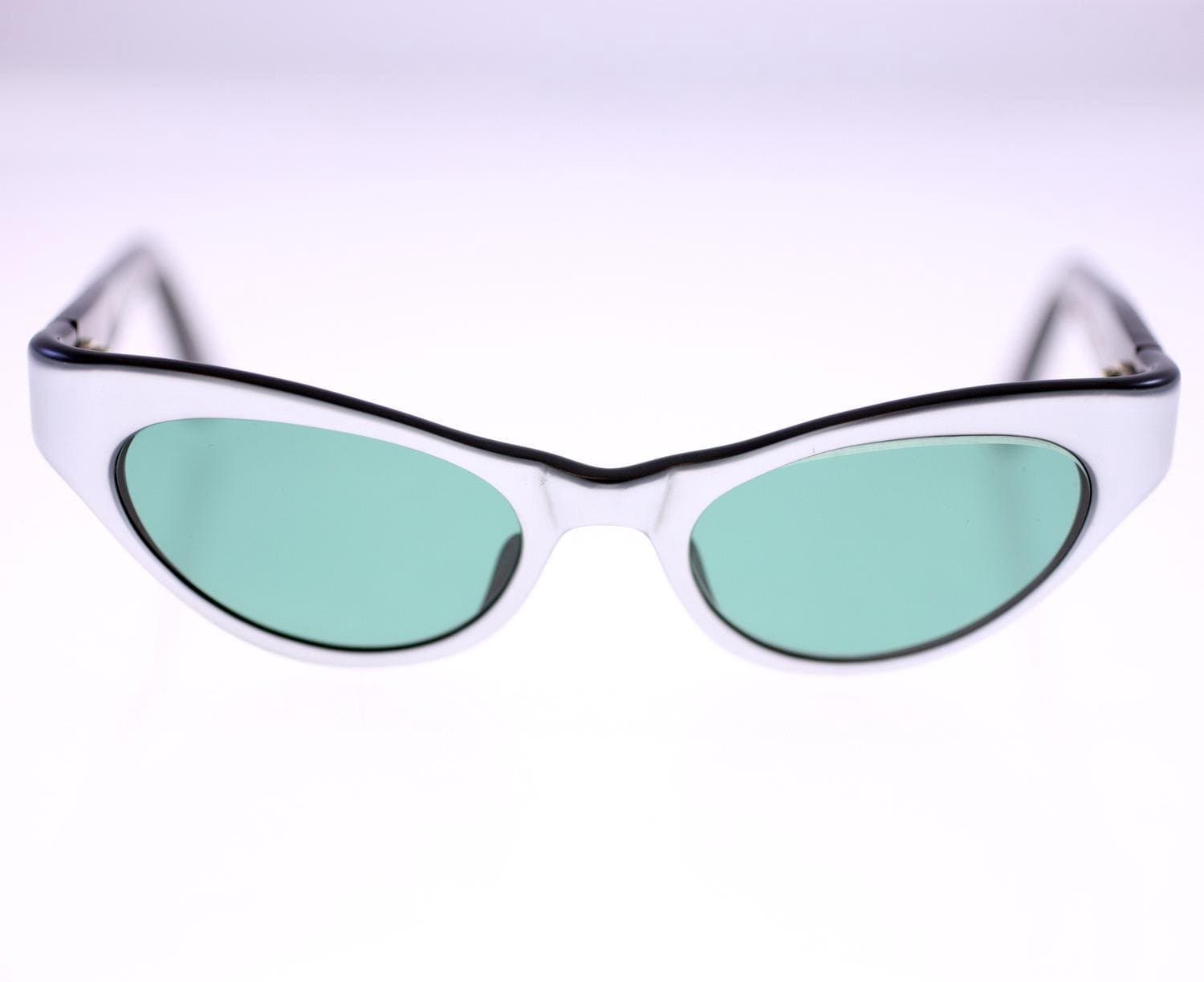 French 1950s/1960s ‘46 X 20’ acetate sunglasses with an exterior silver coating