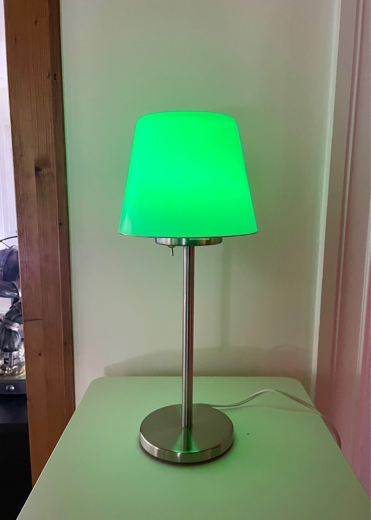 RGB IKEA MÅNSKEN | Rostfritt stål & frostat glas | Minimalism | 1990-tal