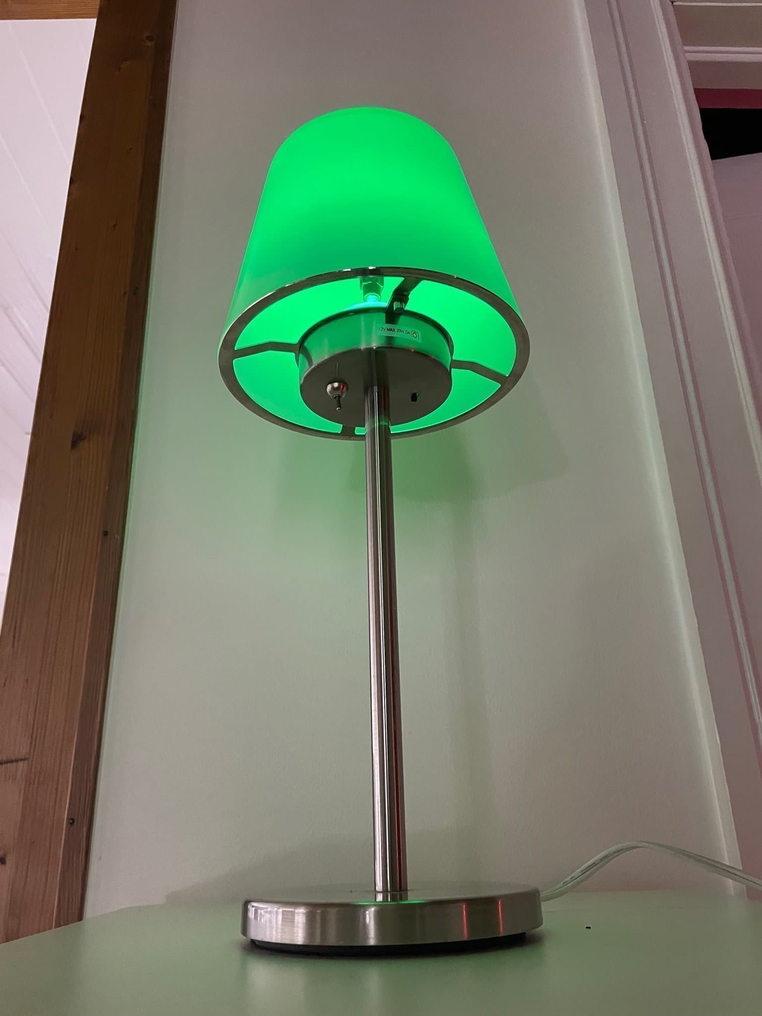 RGB IKEA MÅNSKEN | Rostfritt stål & frostat glas | Minimalism | 1990-tal