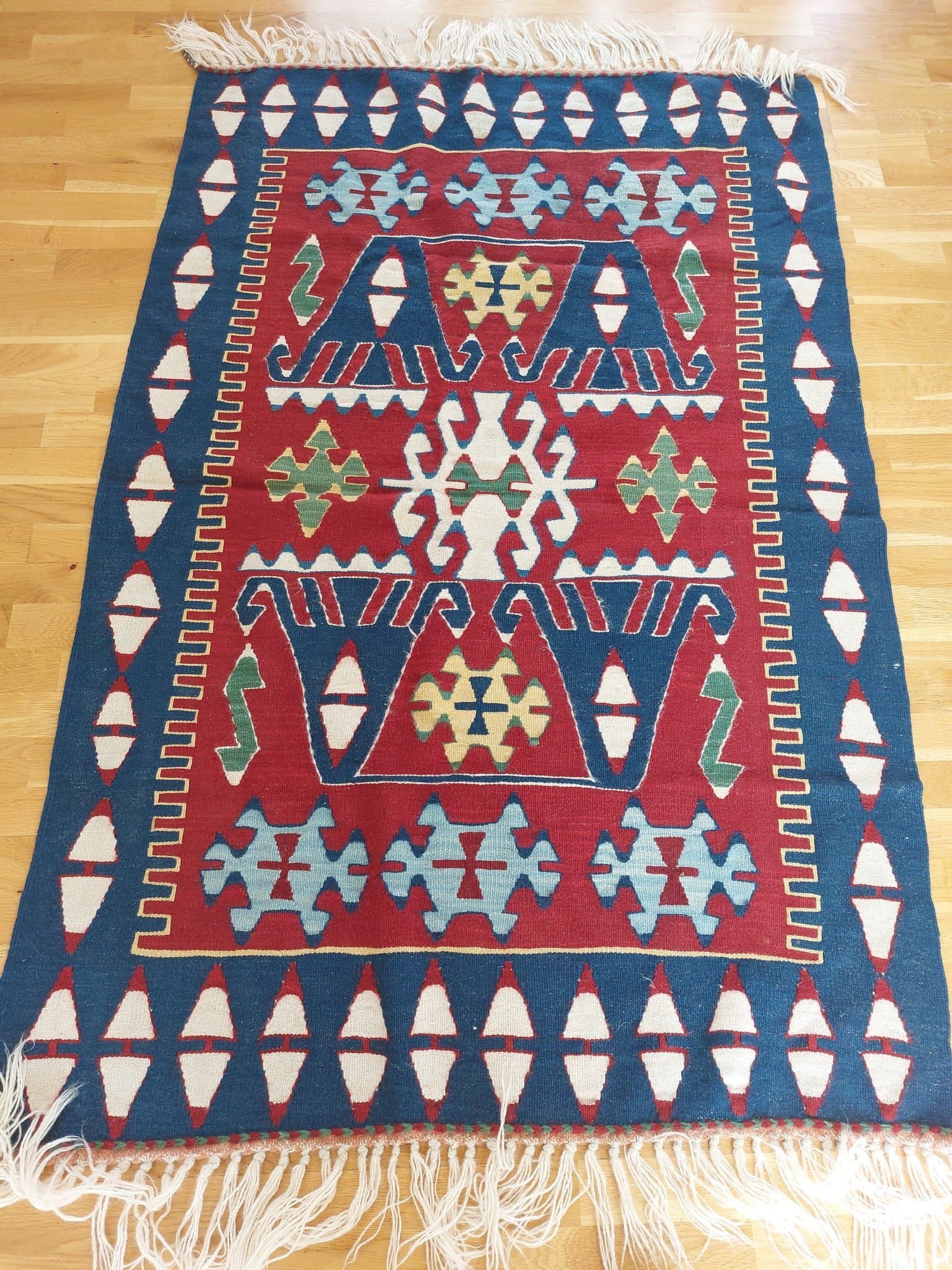 Äkta Handvävd Anatolisk Kelim 172x110 cm – Nyskick & Vändbar!