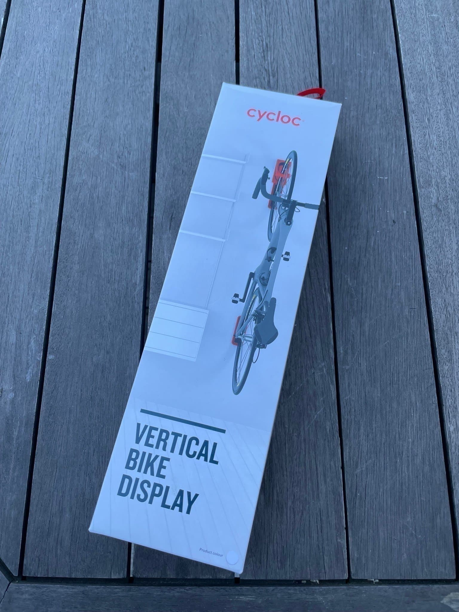 Cycloc Endo väggmonterad cykelhållare – vit, oanvänd i originalförpackning