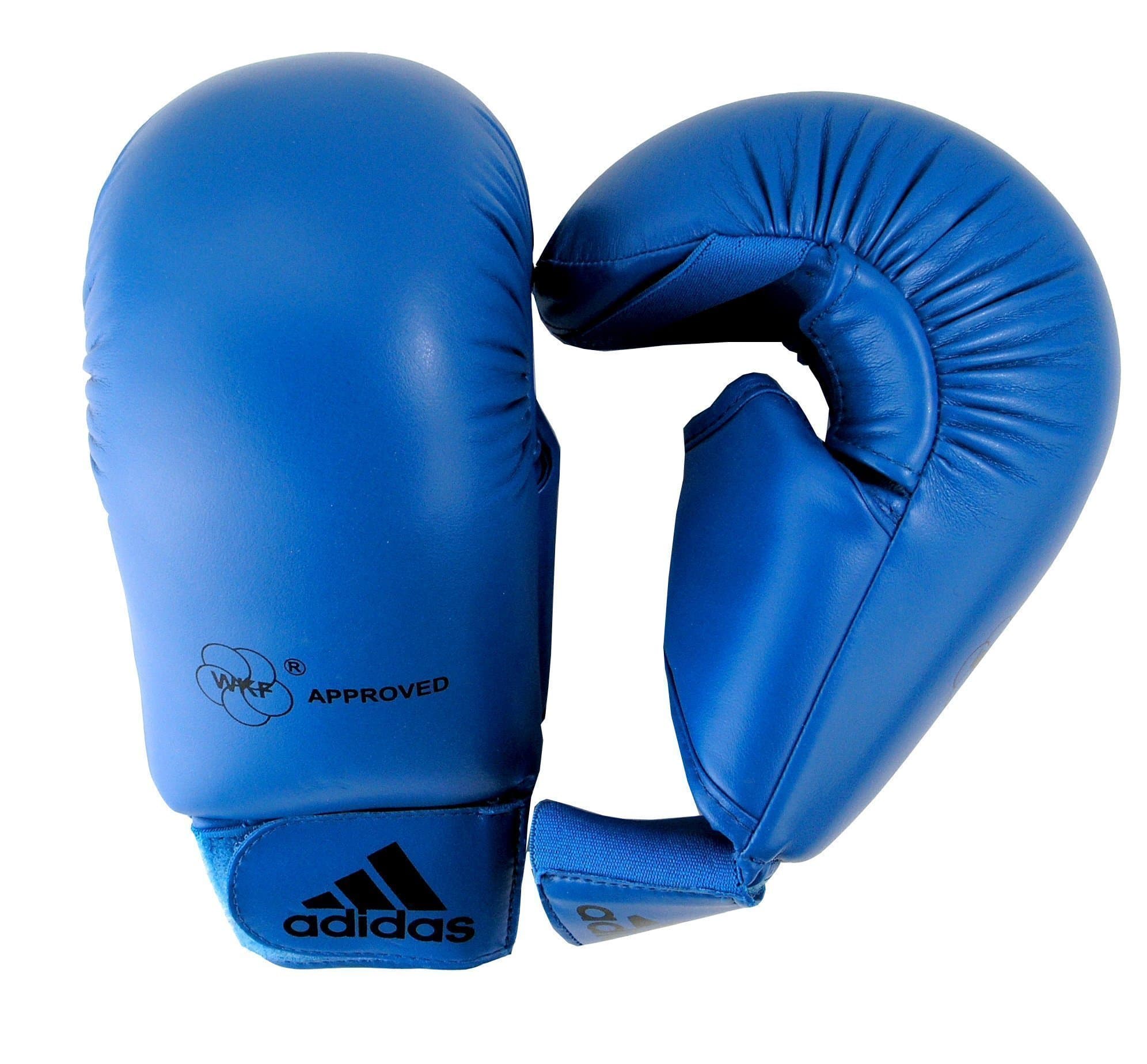 NYA! WKF Karatehandskar m tumme Adidas BLÅ storl XL Karate Mitts ***REA***