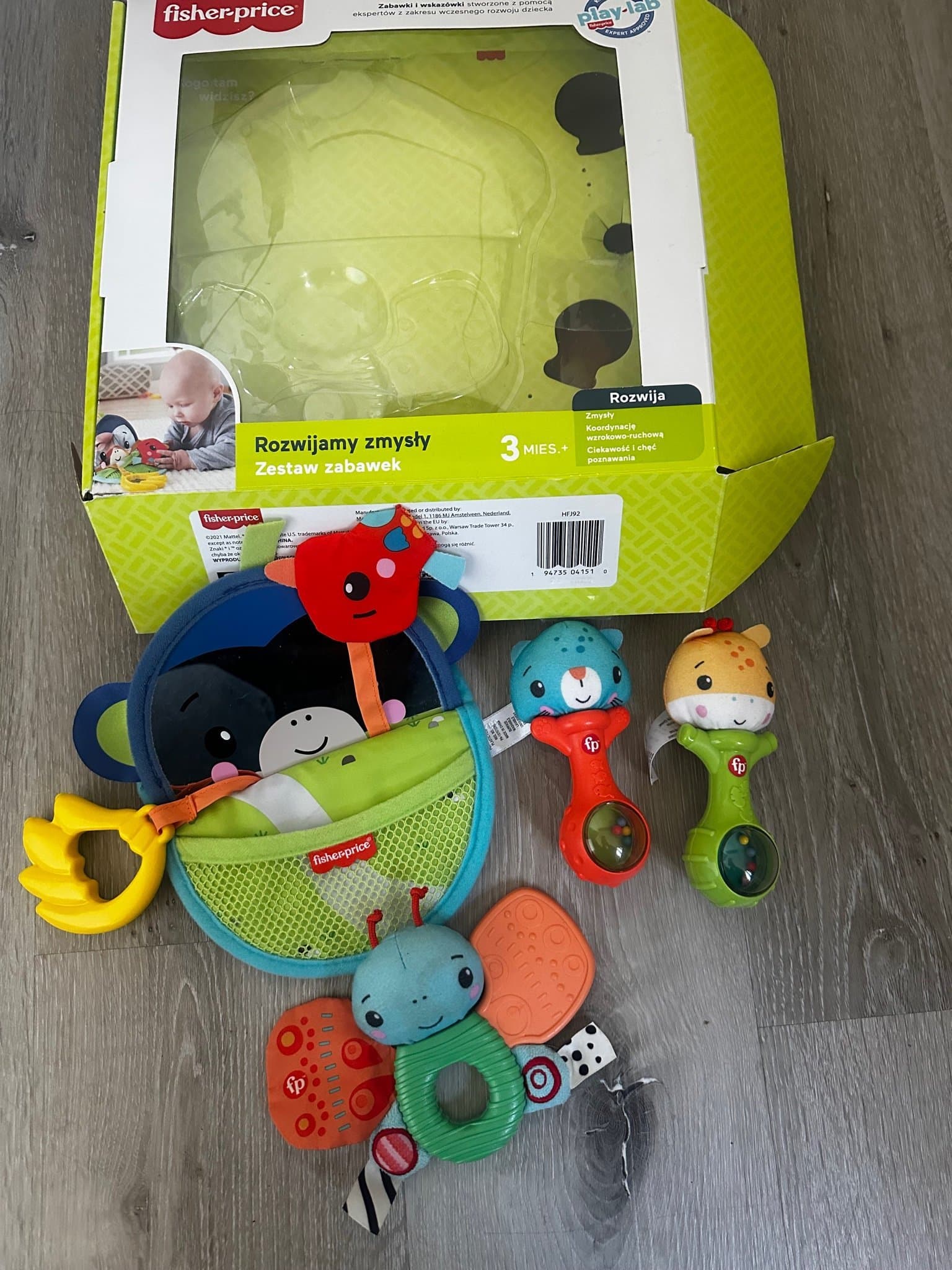 Fisher-Price babyleksaker, skallror och aktivitetsleksak