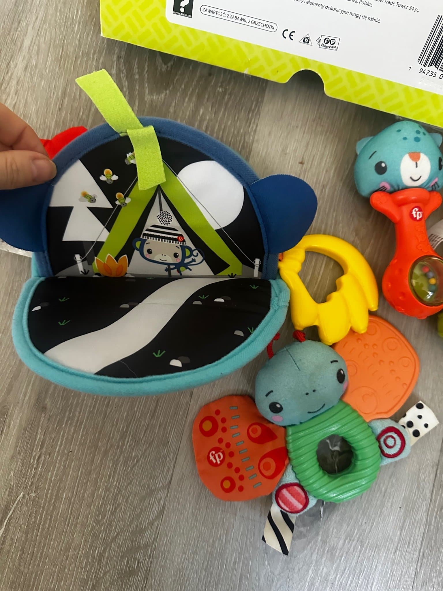 Fisher-Price babyleksaker, skallror och aktivitetsleksak