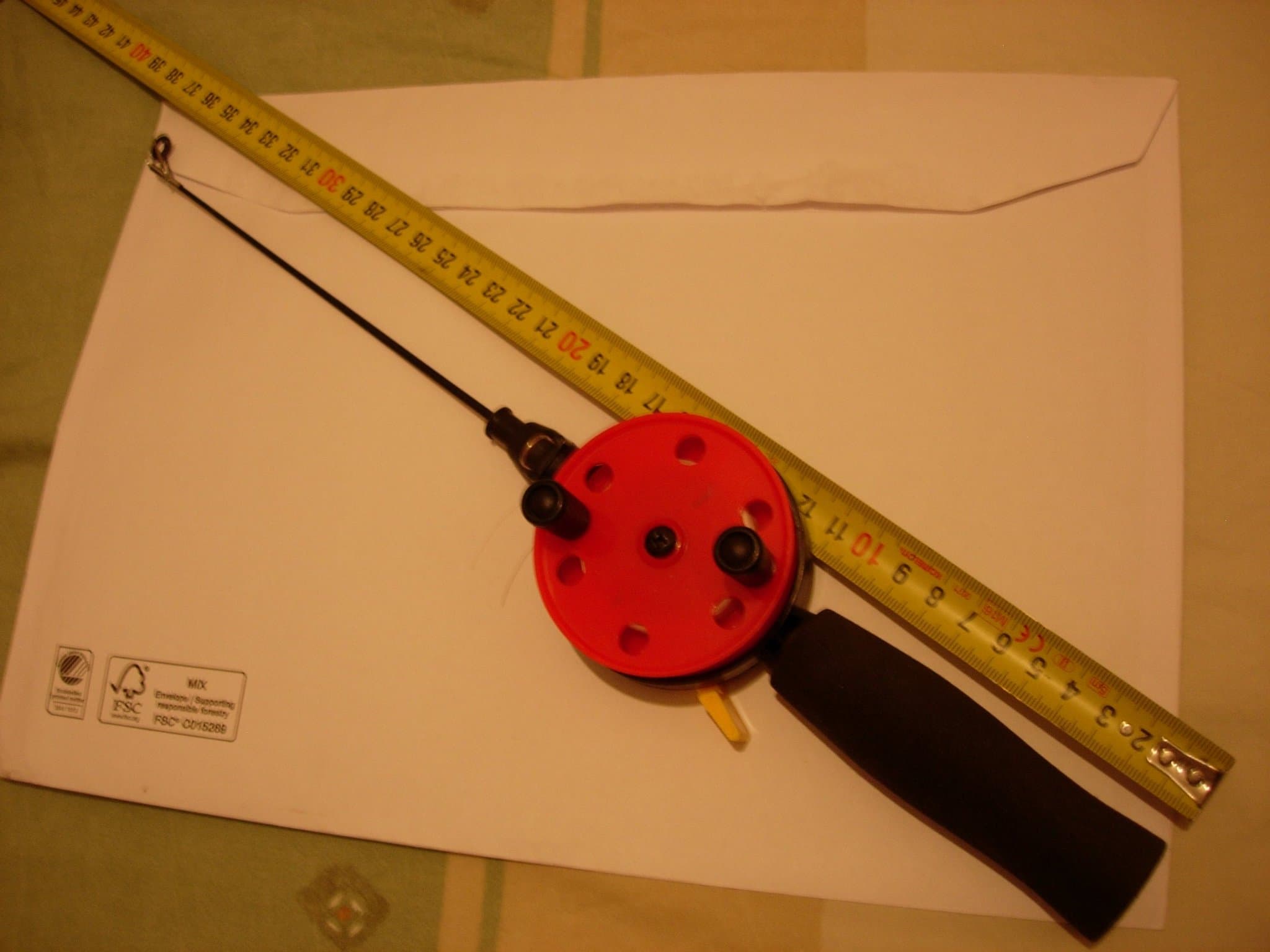 Pimpelspö fin nyskick 36cm tävlingsspö 58.3g dia 6.5cm balans vertikal med lina