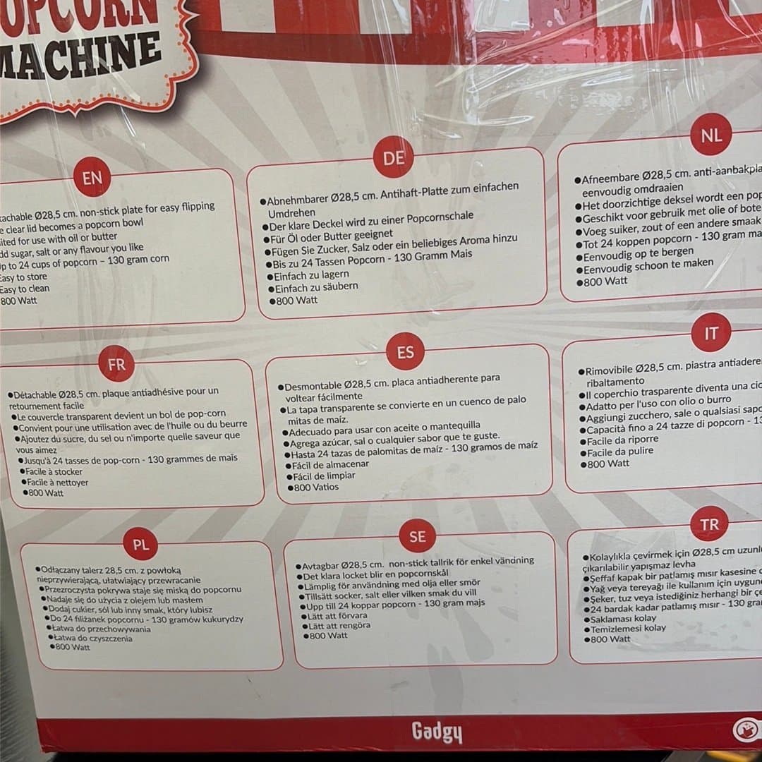 Gadgy Classics Popcornmaskin