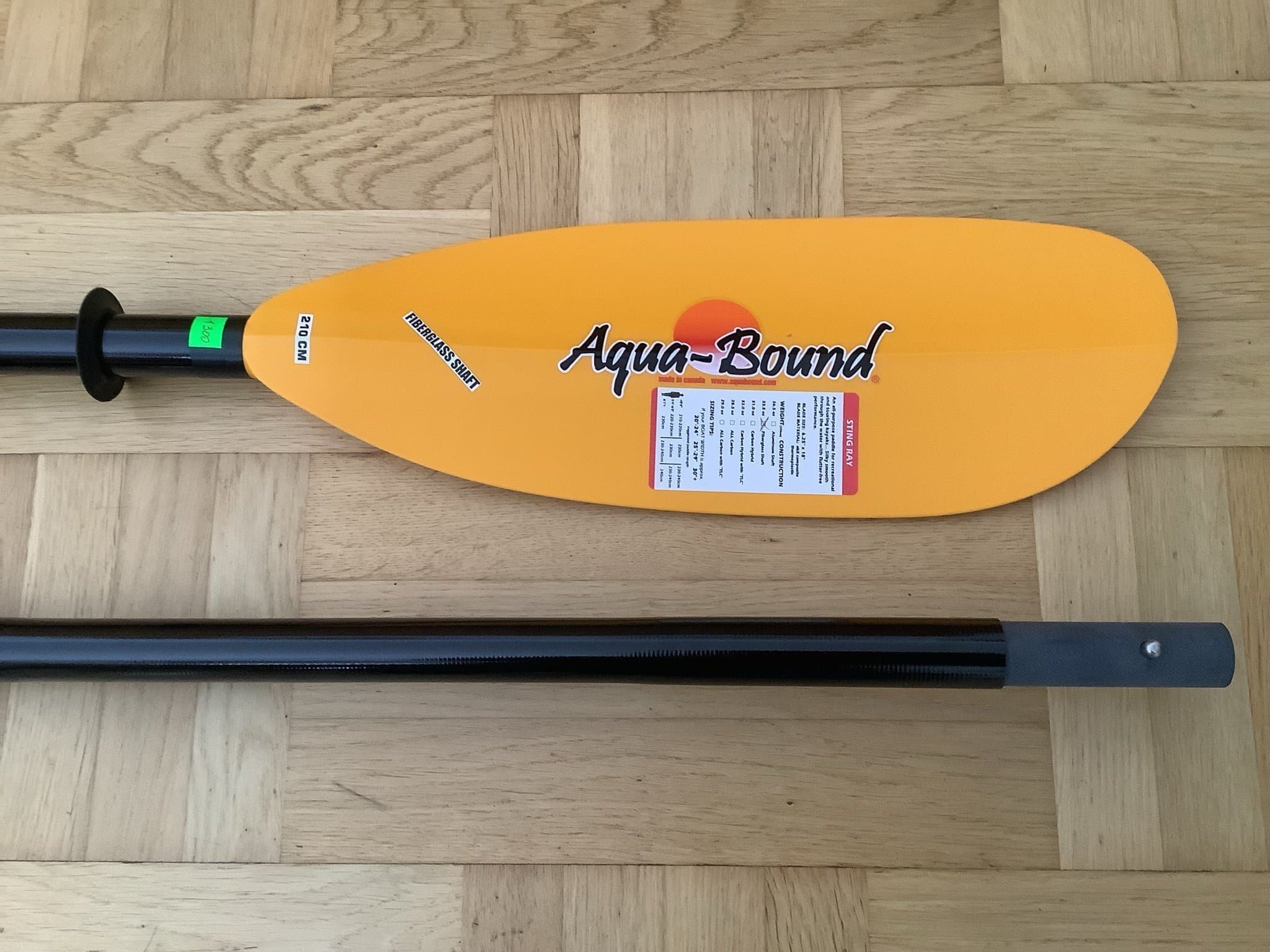 Ny Paddel i glasfiber Aqua Bound Sting Ray - 2 delad - 210 cm