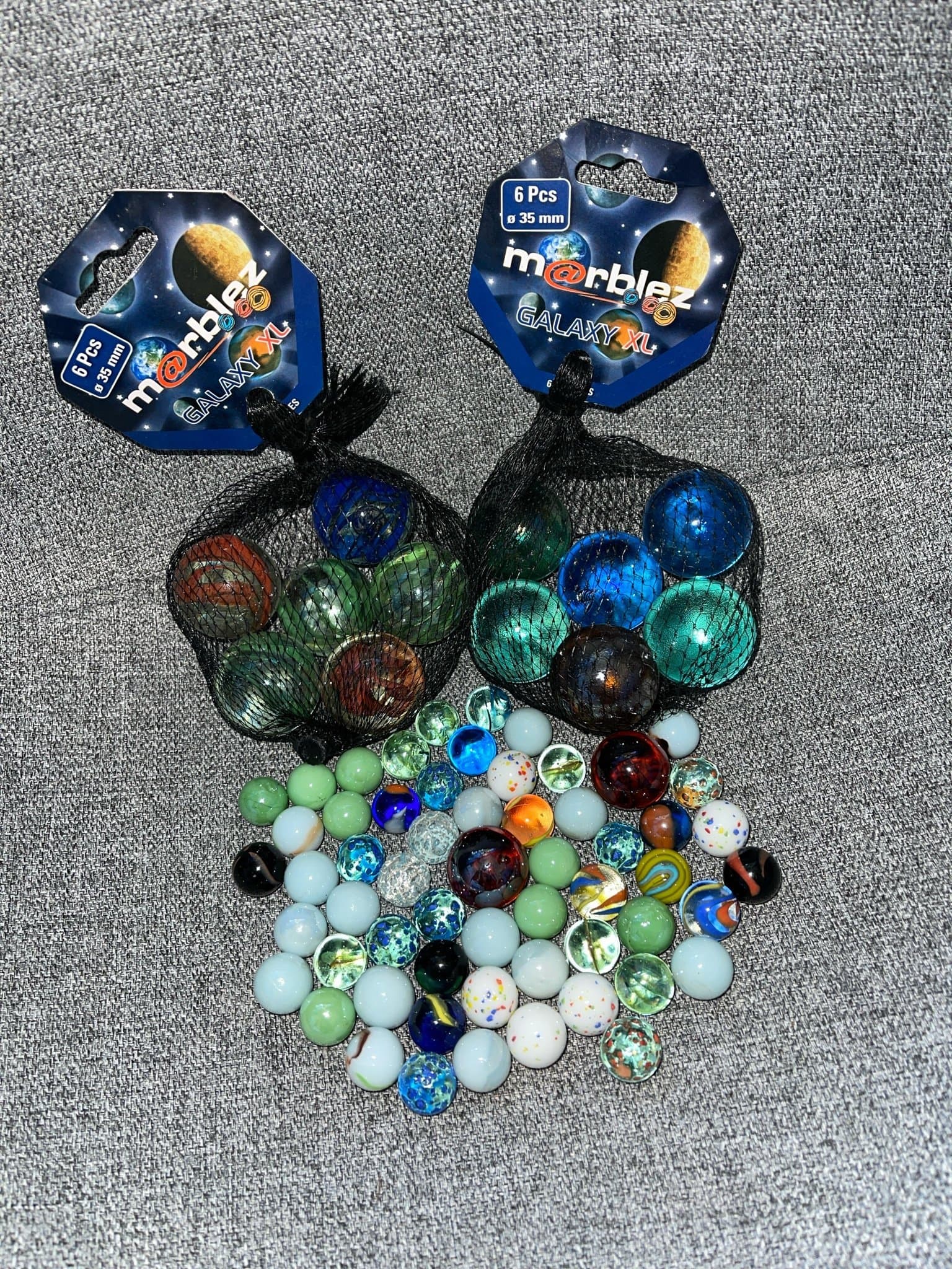 Glaskulor / SpelKulor - Galaxy XL och blandade kulor
