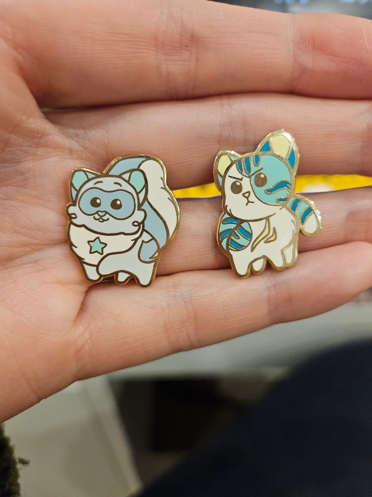 Warior cats blå Emalj Pins