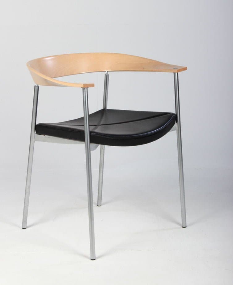 6st Paustian 'Spinal Chair' med lädersits - Dansk design av Paul Leroy