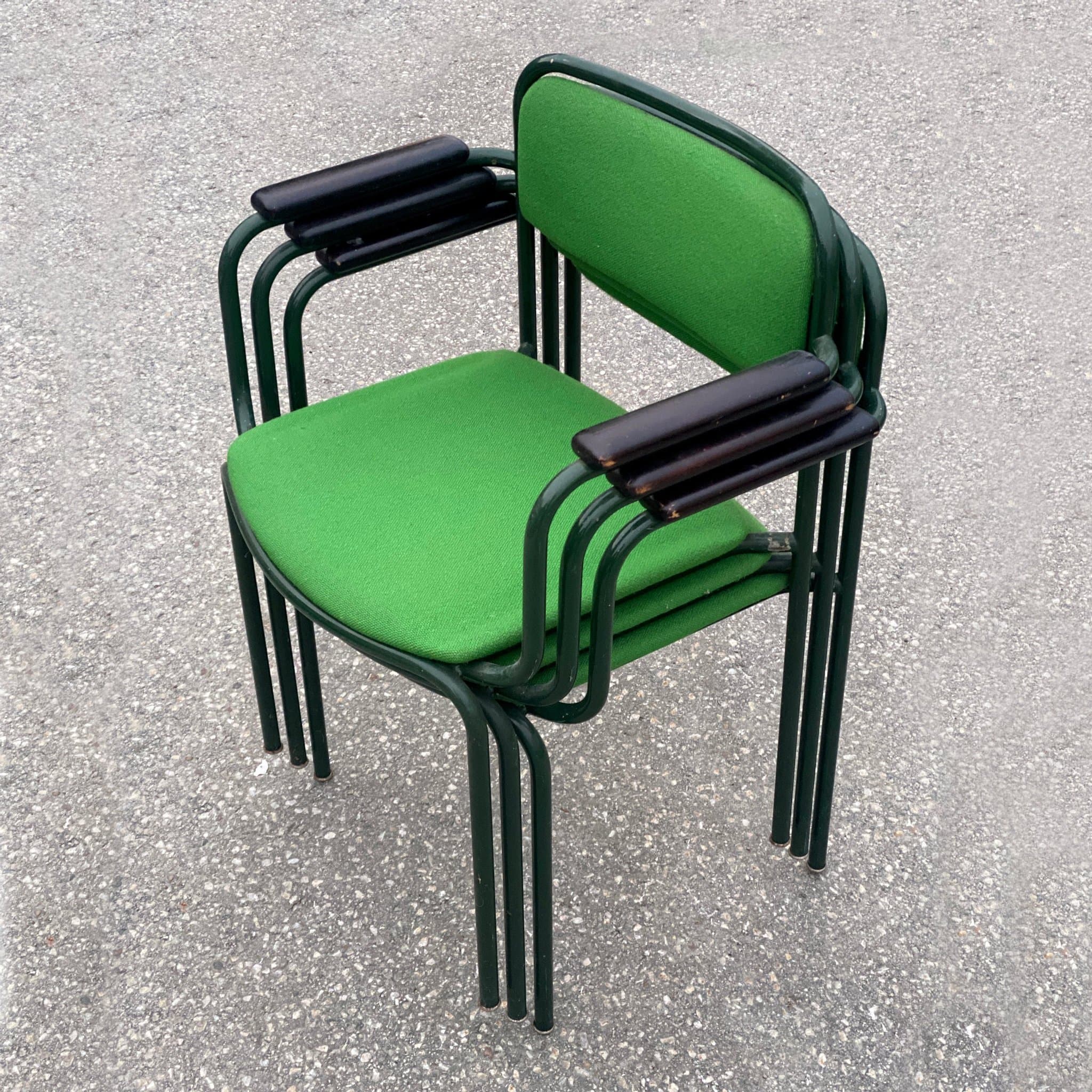 3st Lammhults Vintage Stolar PYRAMID - Retro Stålrör 70-tal