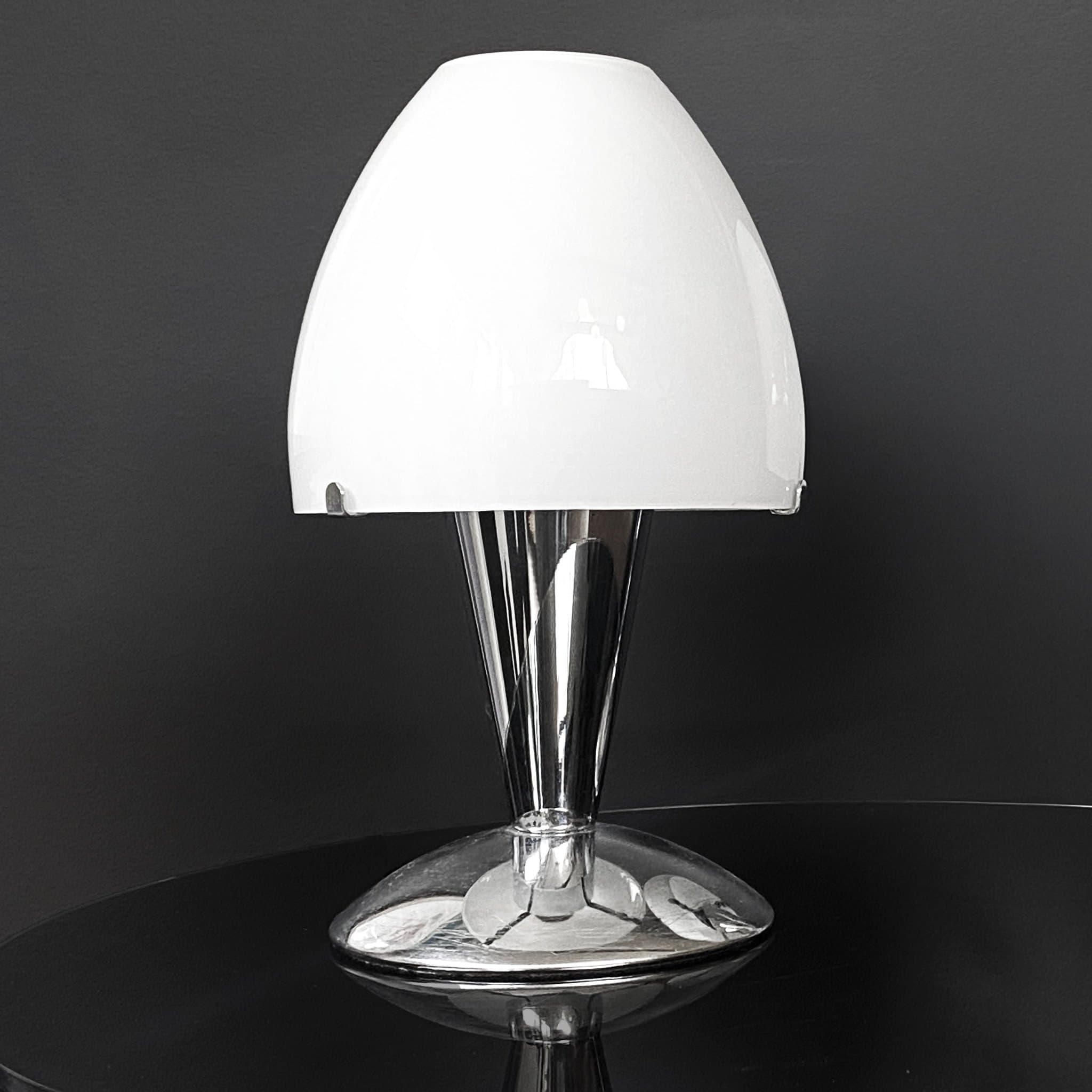 Sextett Vintage IKEA Bordslampa 90-tal - Krom & Glas