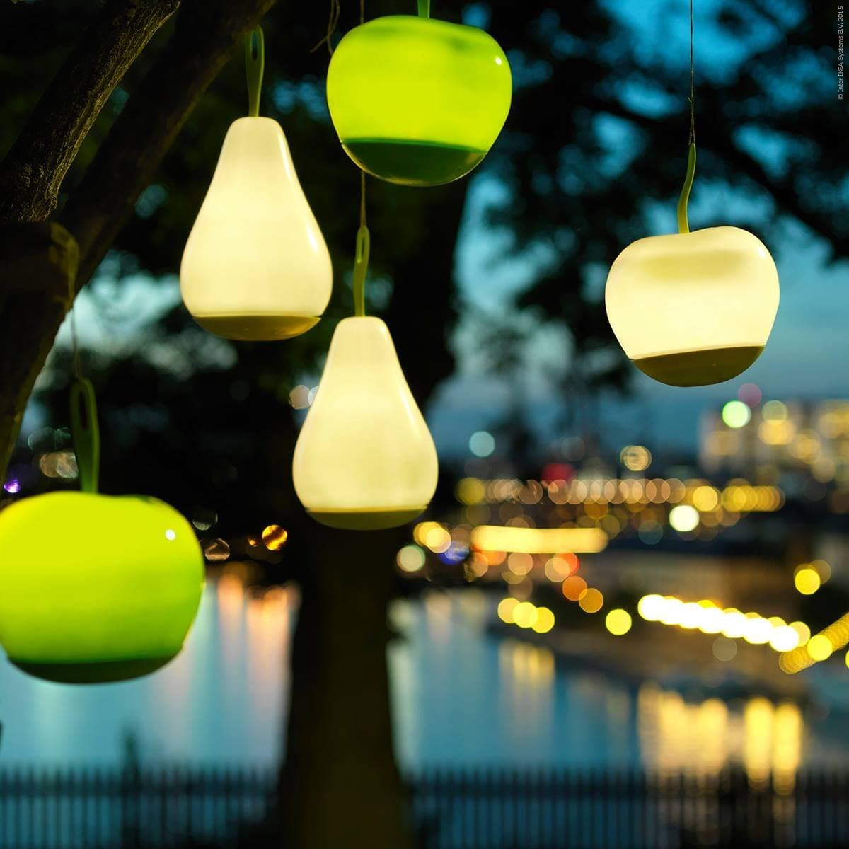 IKEA Solvinden solcellslampa/batteri, äppelformad