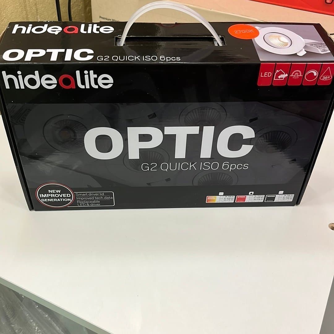 Hide-a-lite Optic G2 Quick ISO LED-spotlights, 6-pack 2700K