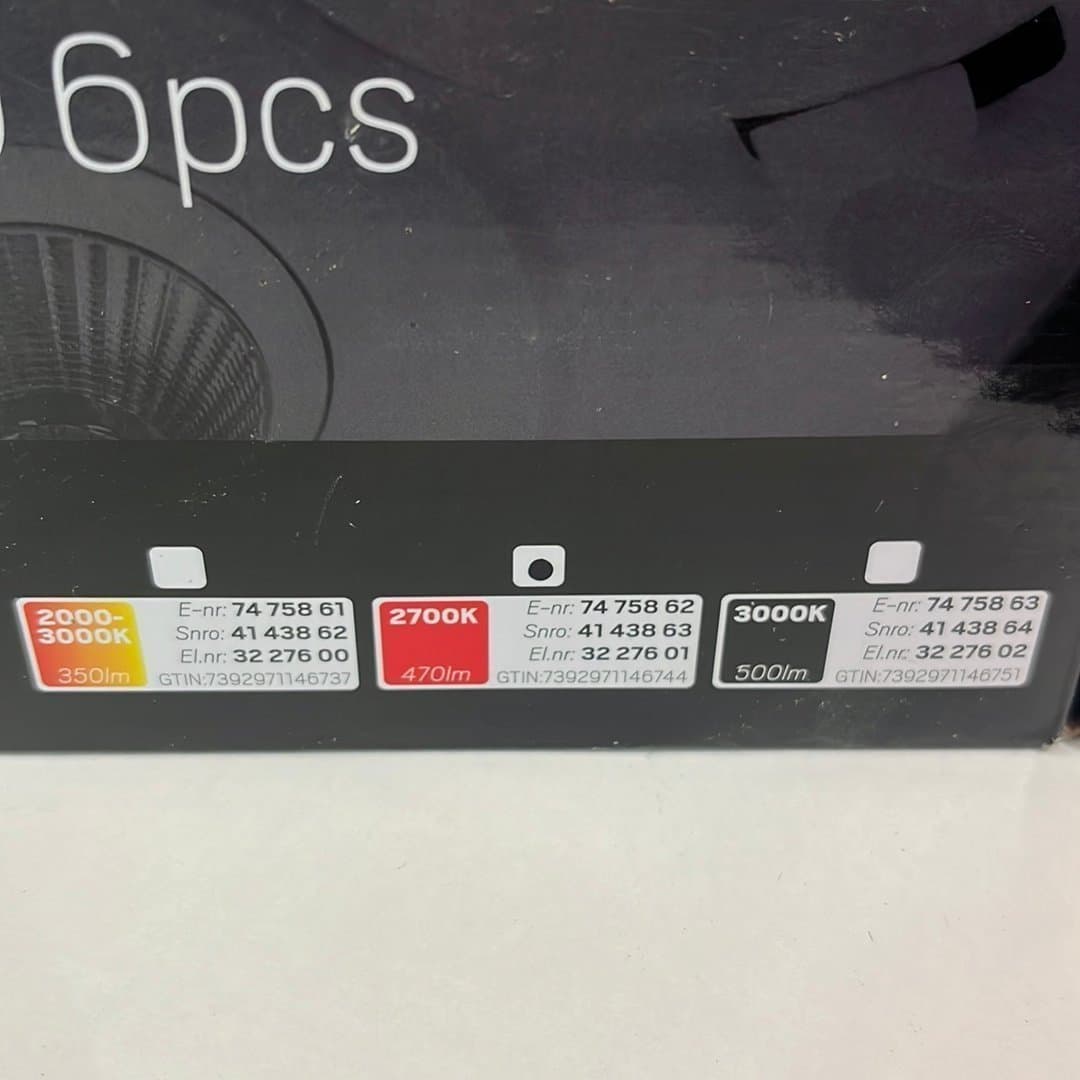 Hide-a-lite Optic G2 Quick ISO LED-spotlights, 6-pack 2700K