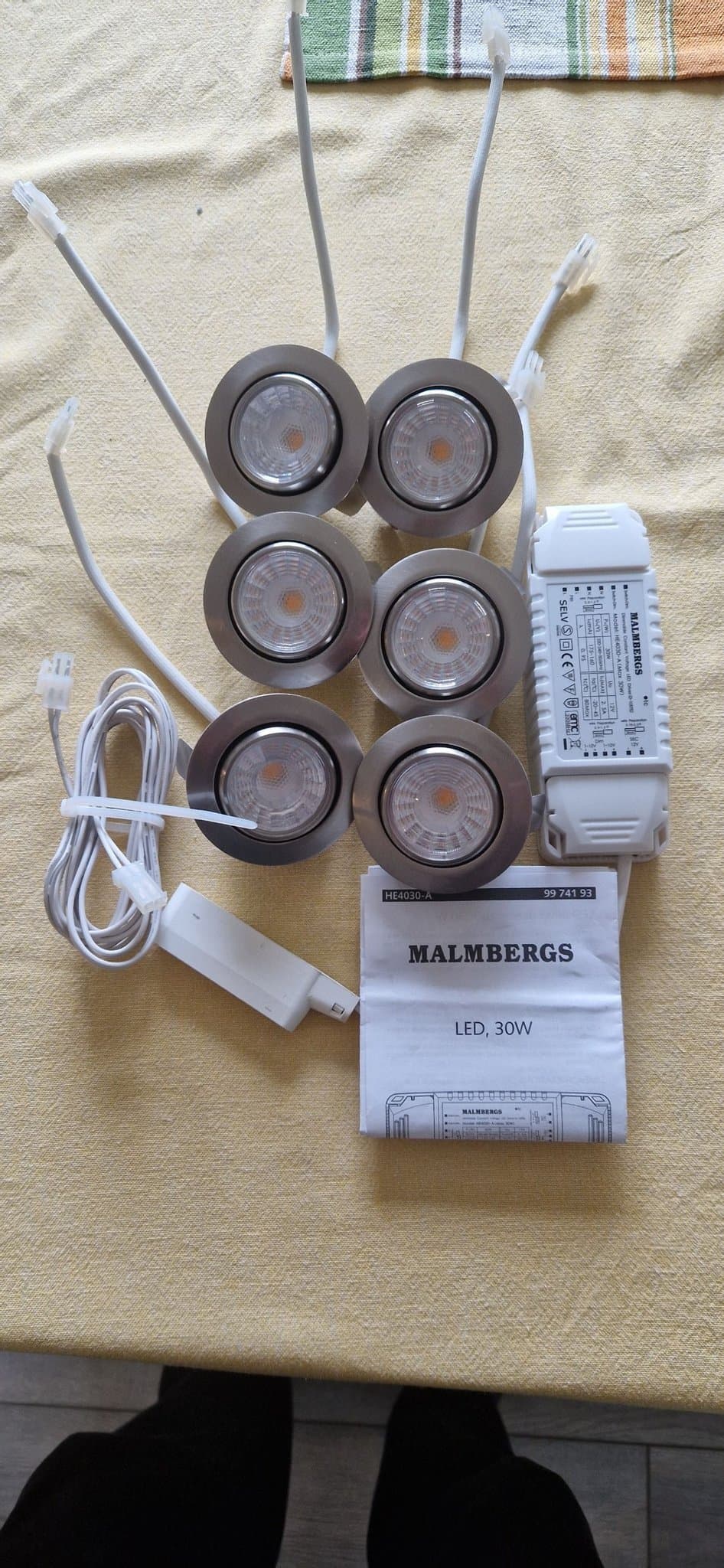 6st Malmbergs spot ledlampor 12v