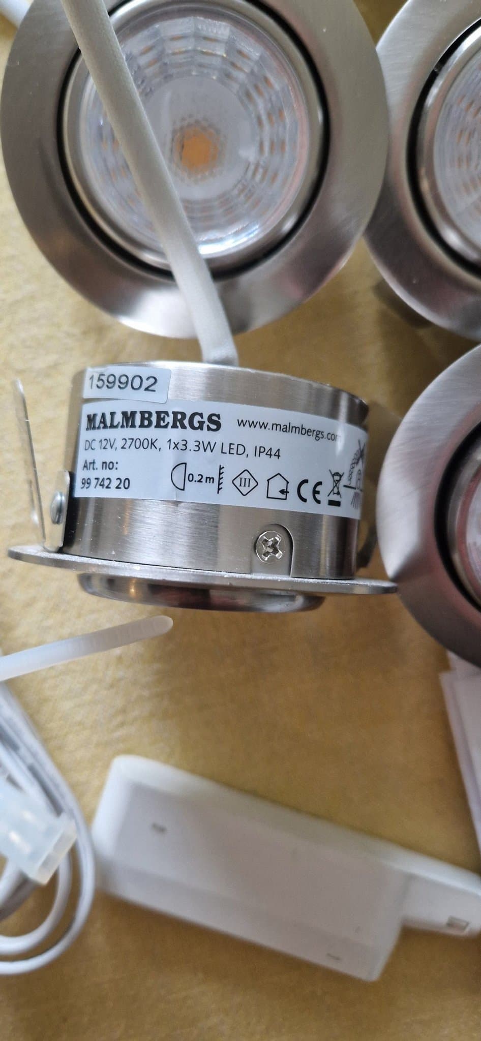 6st Malmbergs spot ledlampor 12v