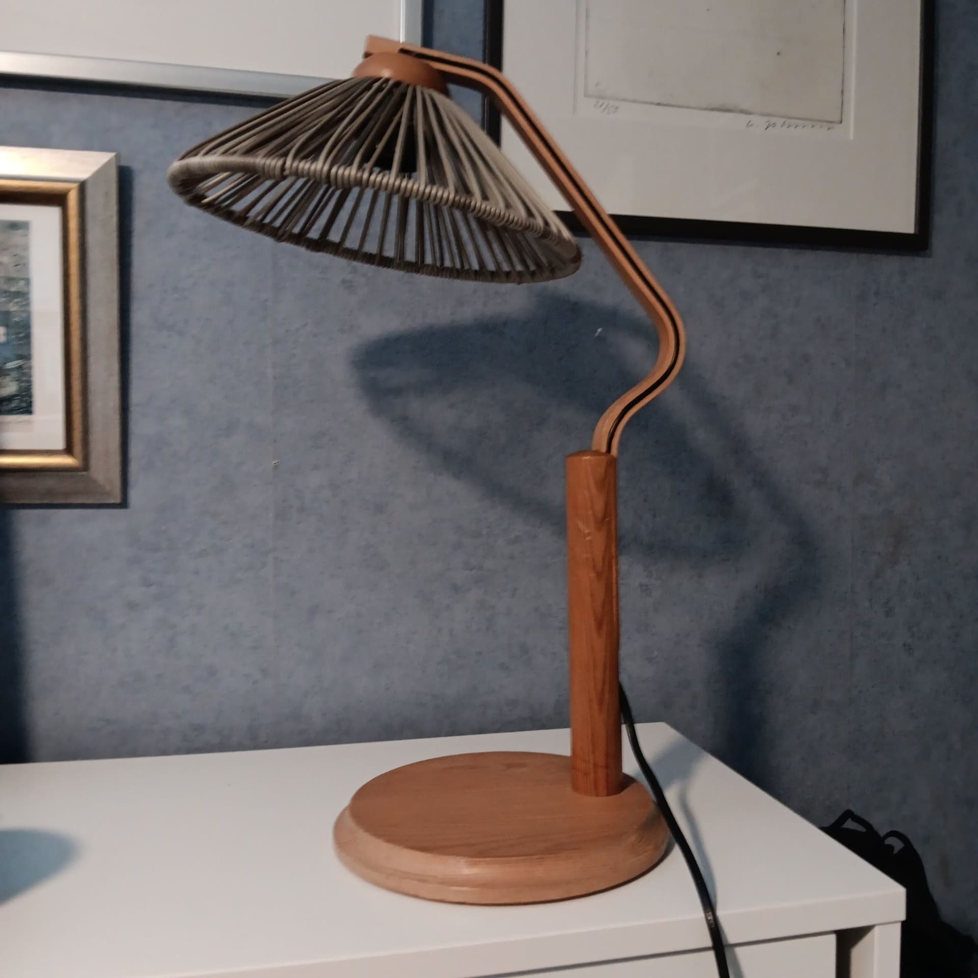 Unik designlampa från Solbackens Svarveri, Scandinavian modern