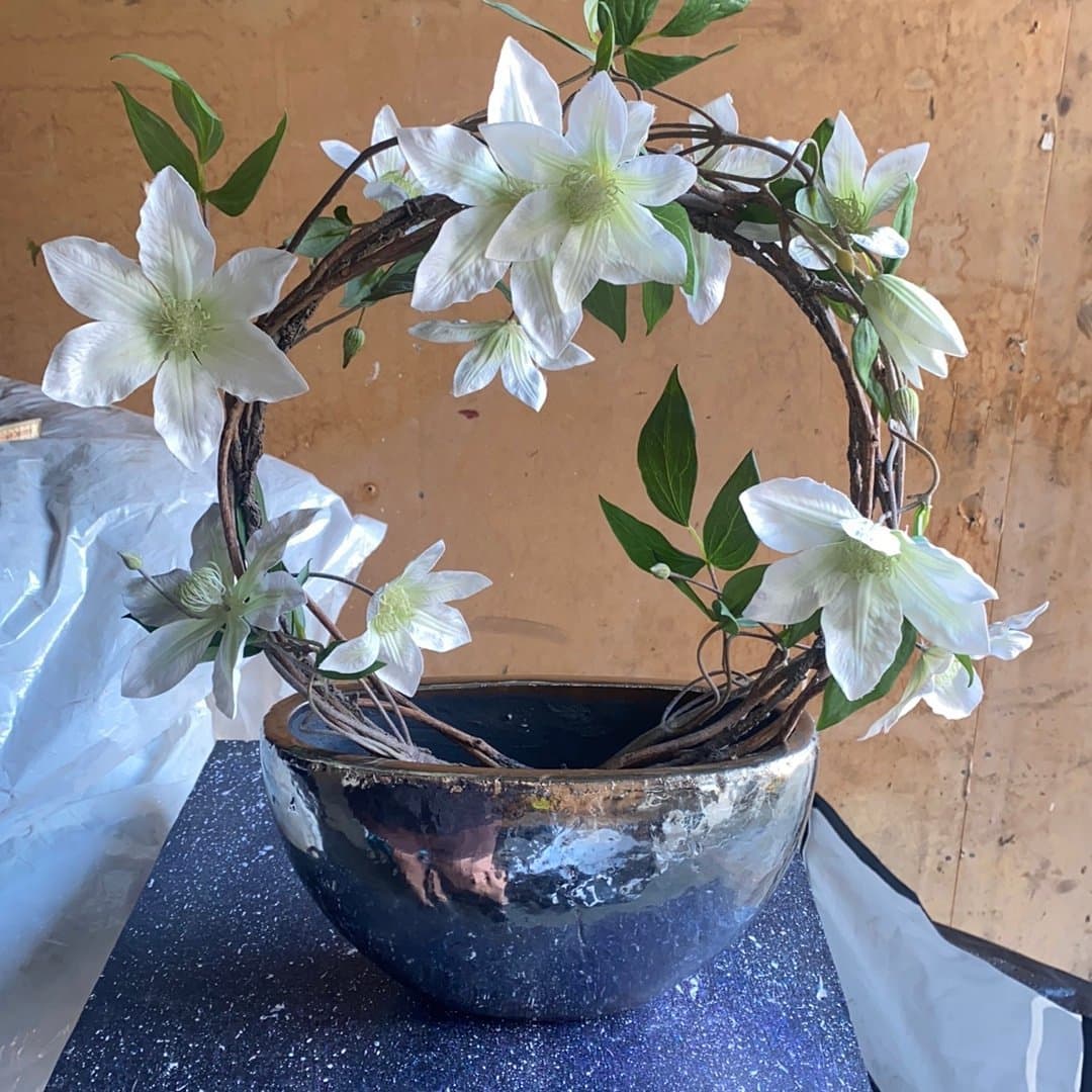 Konstgjord Klematis i kruka