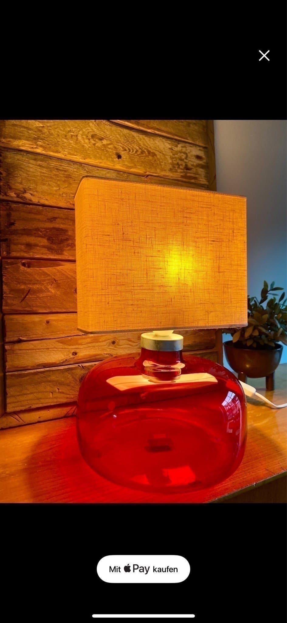 Röd Bordslampa från IKEA Vintage B0211 Table lamp