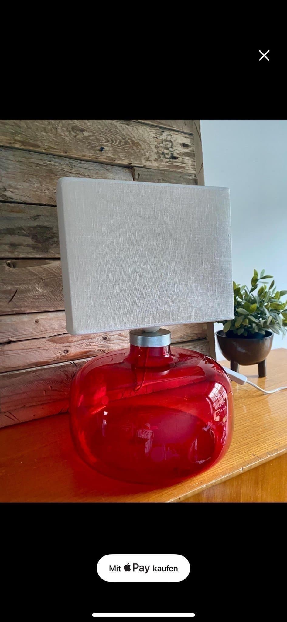Röd Bordslampa från IKEA Vintage B0211 Table lamp