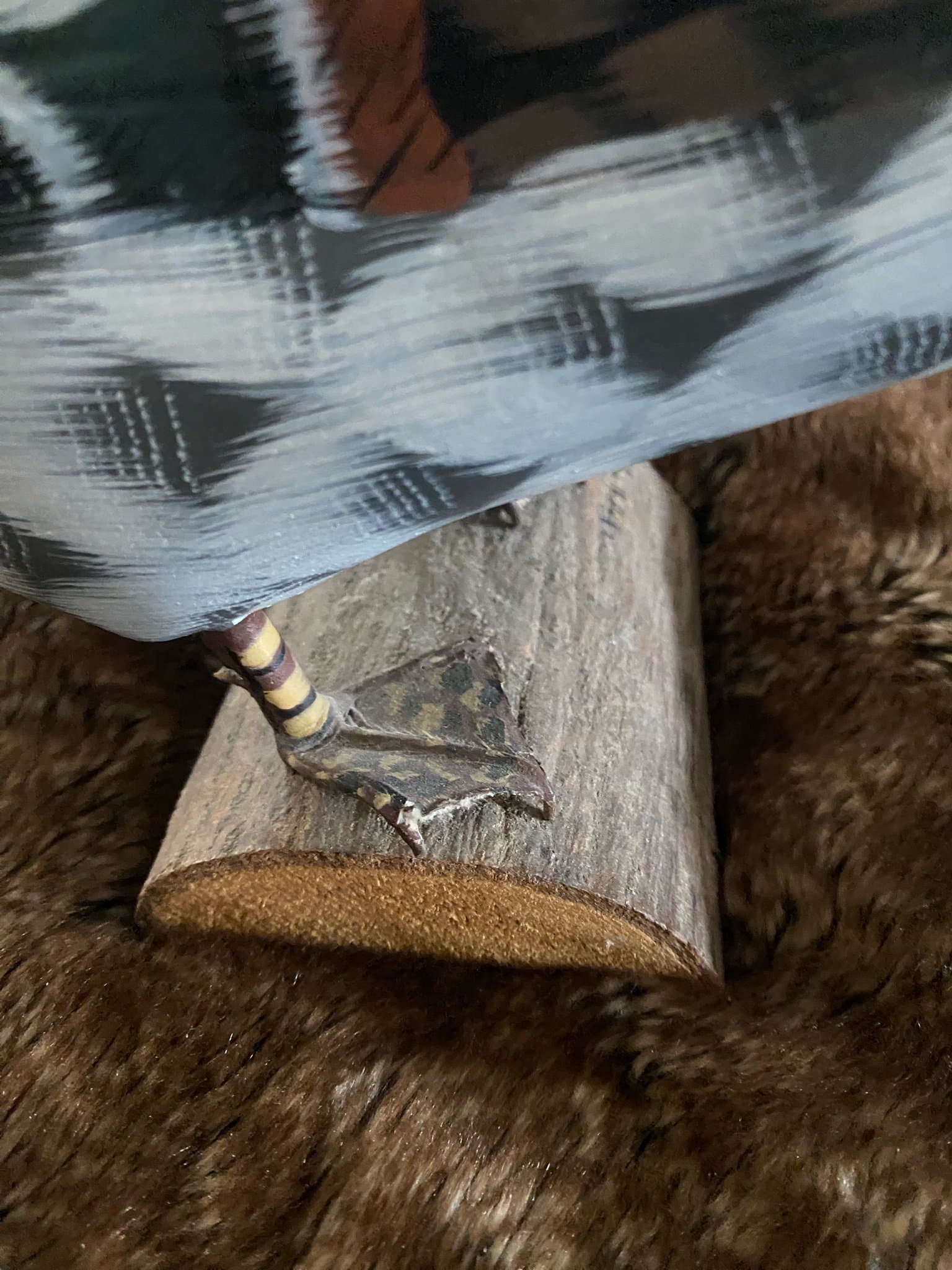 Älg-/andjakt lockbete i form av anka med stativ – grön huvud och grå/vit kropp