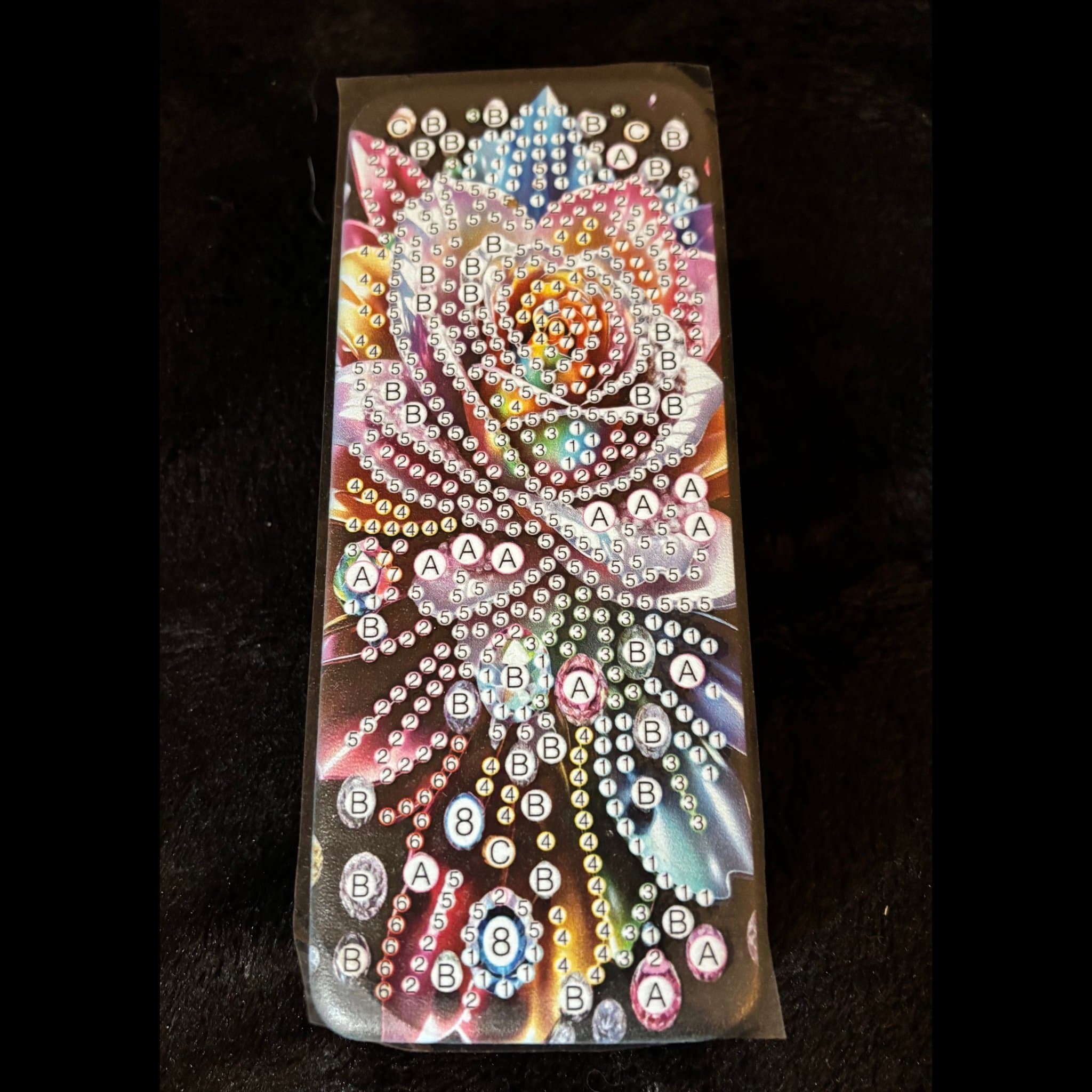 Glasögonfodral /Ros / Diamond Painting