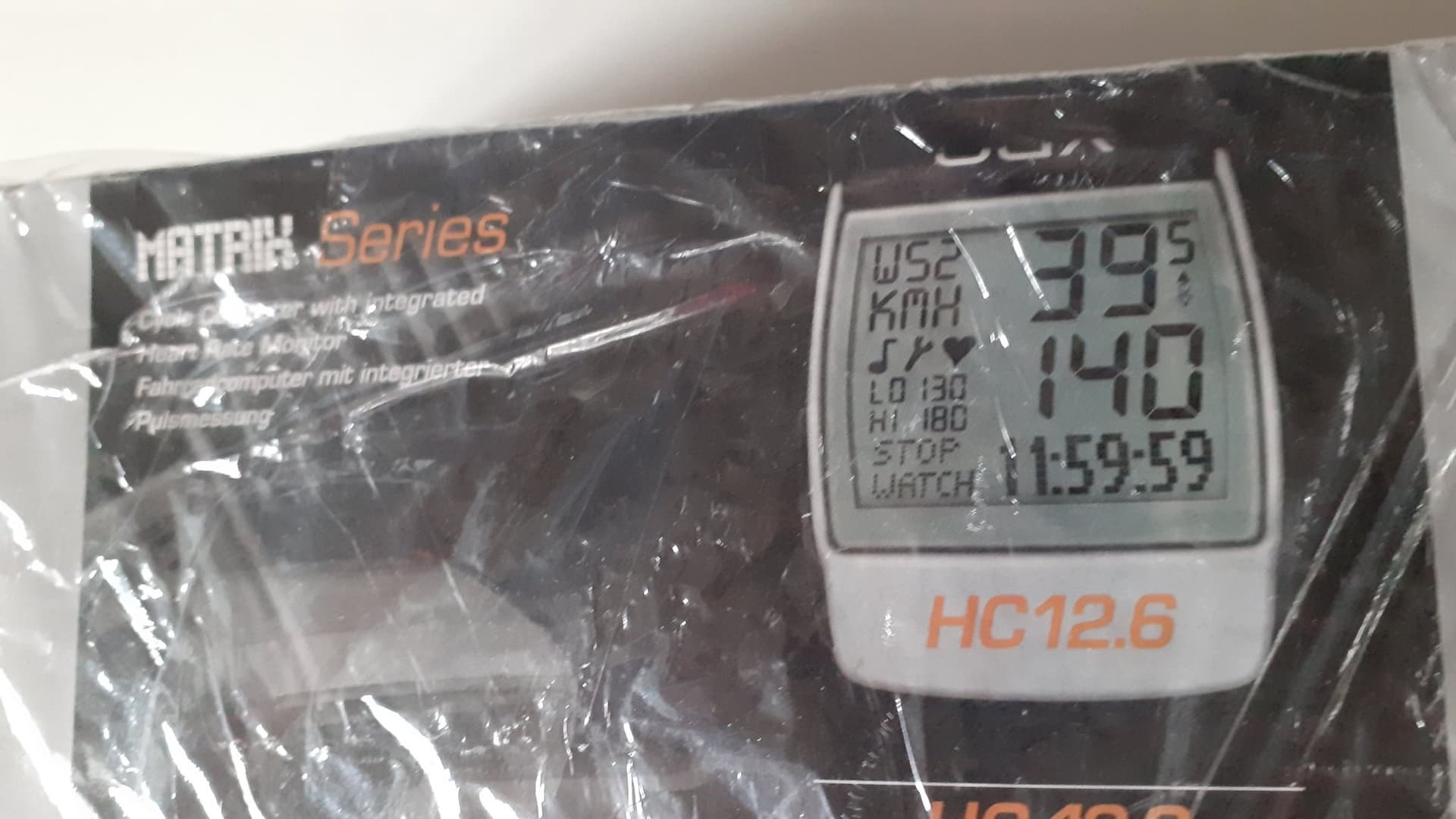 VDO Matrix HC 12.6 Cykeldator med Pulsmätare