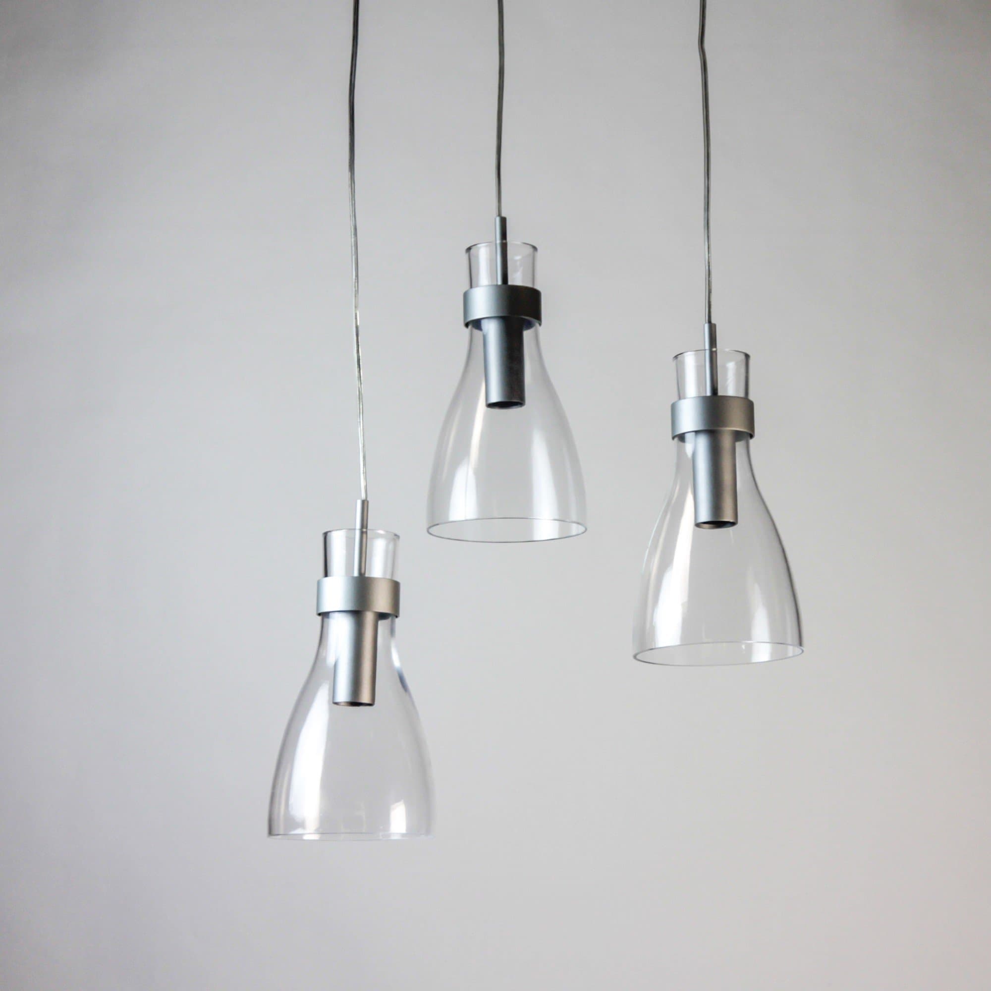 Set med 3 Takpendlar "Biba" – Vinga AB Sverige, Klarglas och Metall