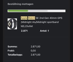 Apple Watch SE 2nd Gen GPS (Midnight Alu/Midnight sportband M/L)