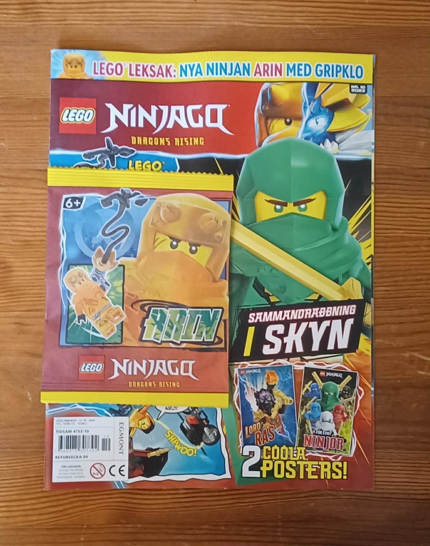 LEGO Ninjago tidning, Ninjago Dragons Rising Arin minifigur. Helt ny, oöpnnad