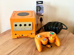 Nintendo GameCube konsol (Spice Orange, Japansk) + GameBoy Player