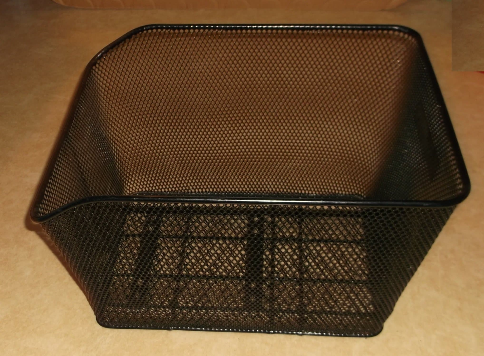 Cykelkorg för pakethållare Svart metall Korgen rymmer mycket