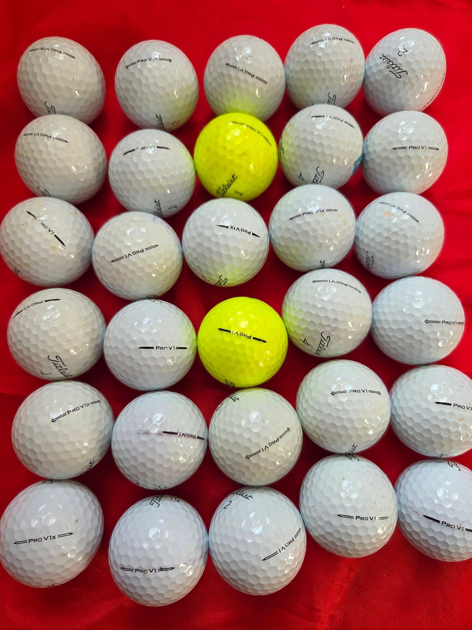30 st Golfbollar Titleist Pro V1 och Pro V1x