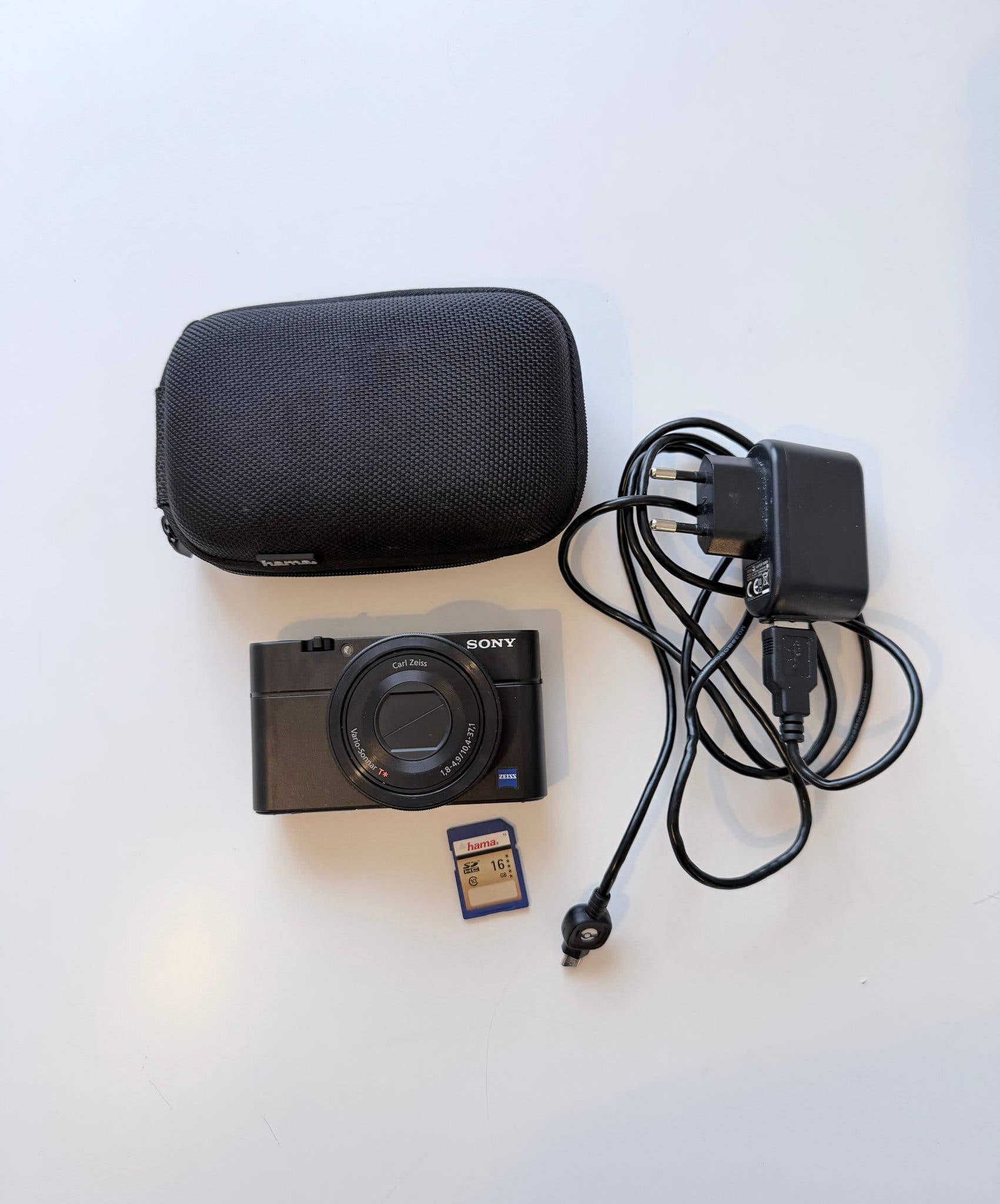 Sony Cyber-shot RX100 – 20.2 MP kompaktkamera (svart) Fullt fungerande
