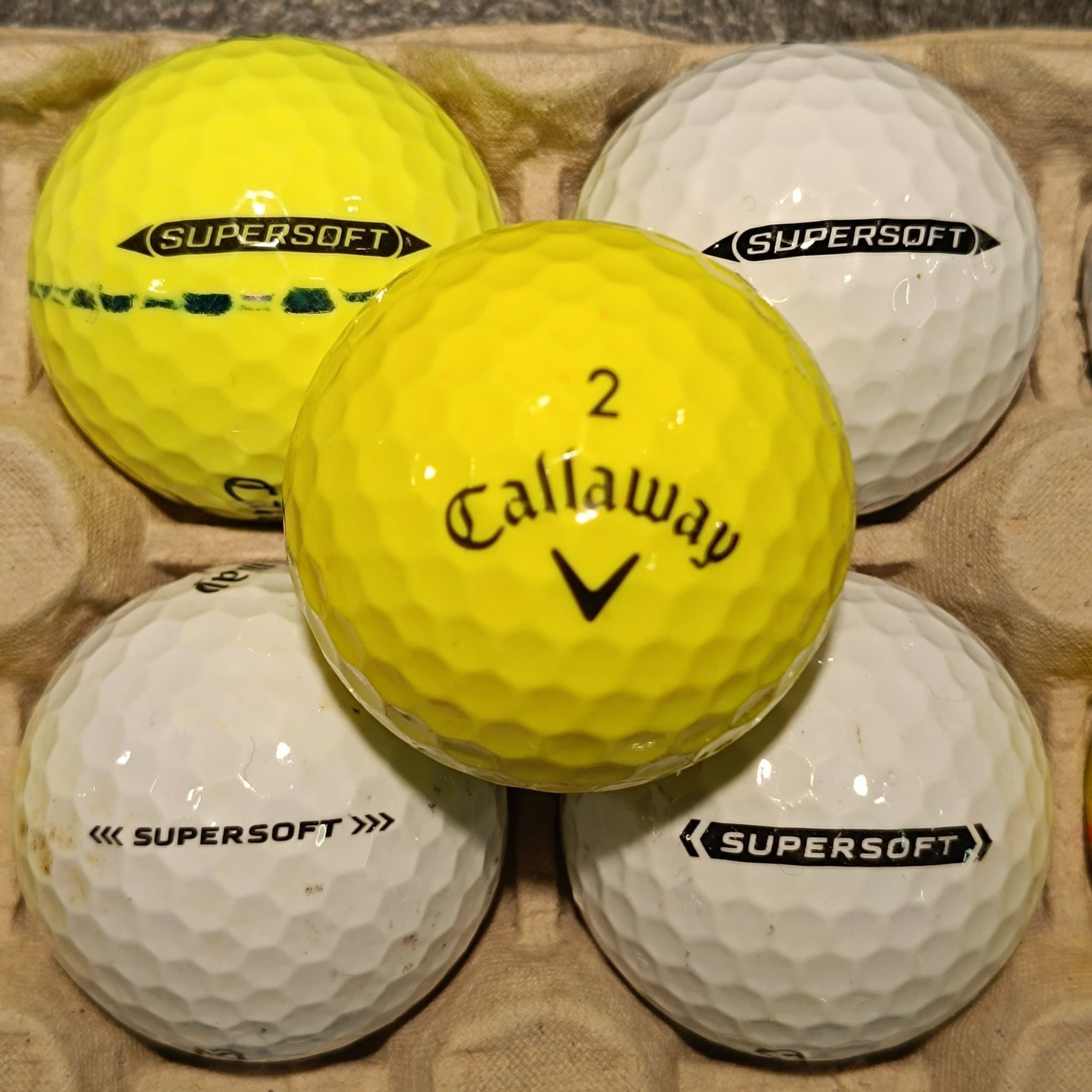 Callaway Supersoft – 24 st B-klass andrasortering mjuka distansbollar