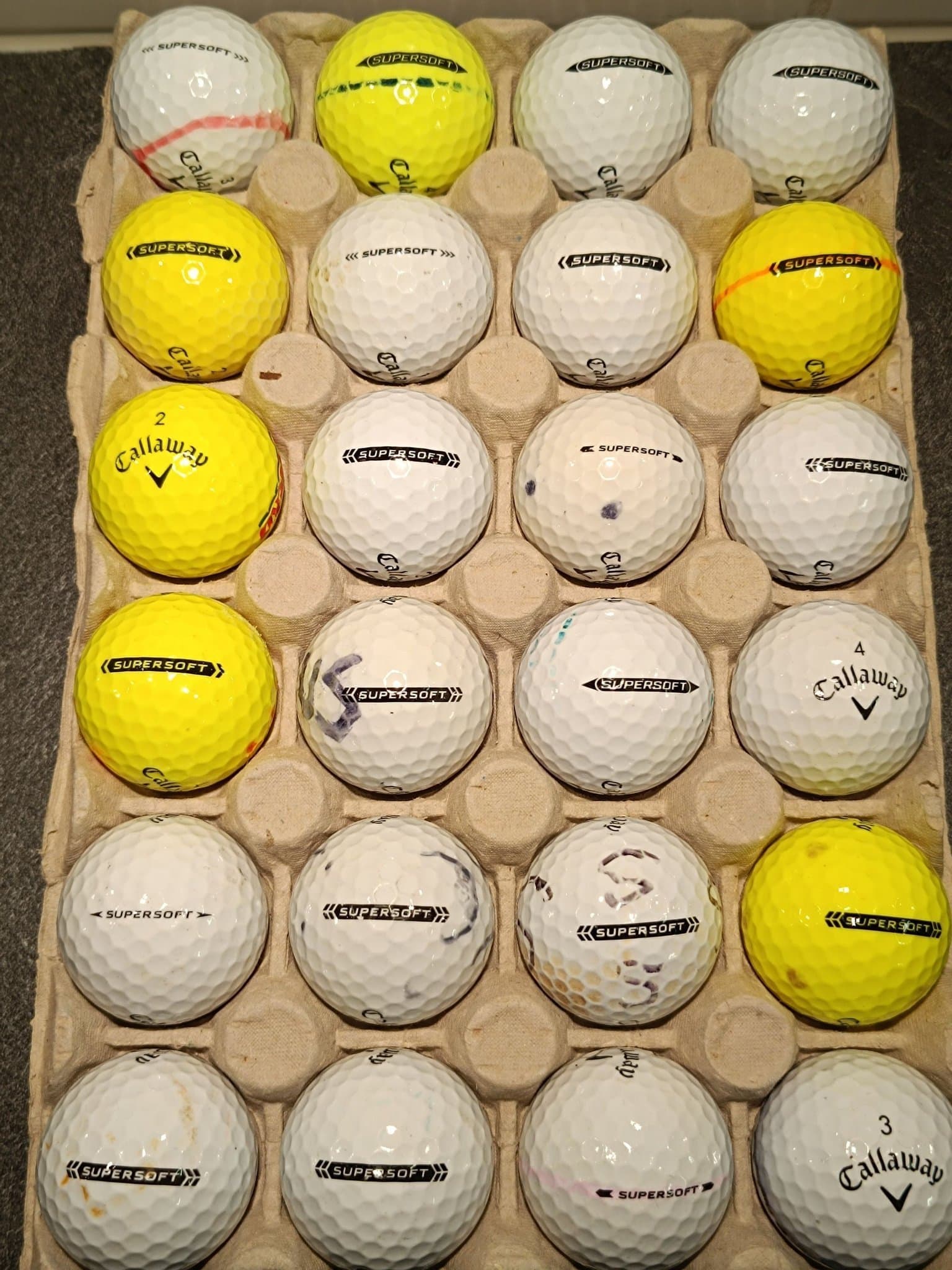 Callaway Supersoft – 24 st B-klass andrasortering mjuka distansbollar