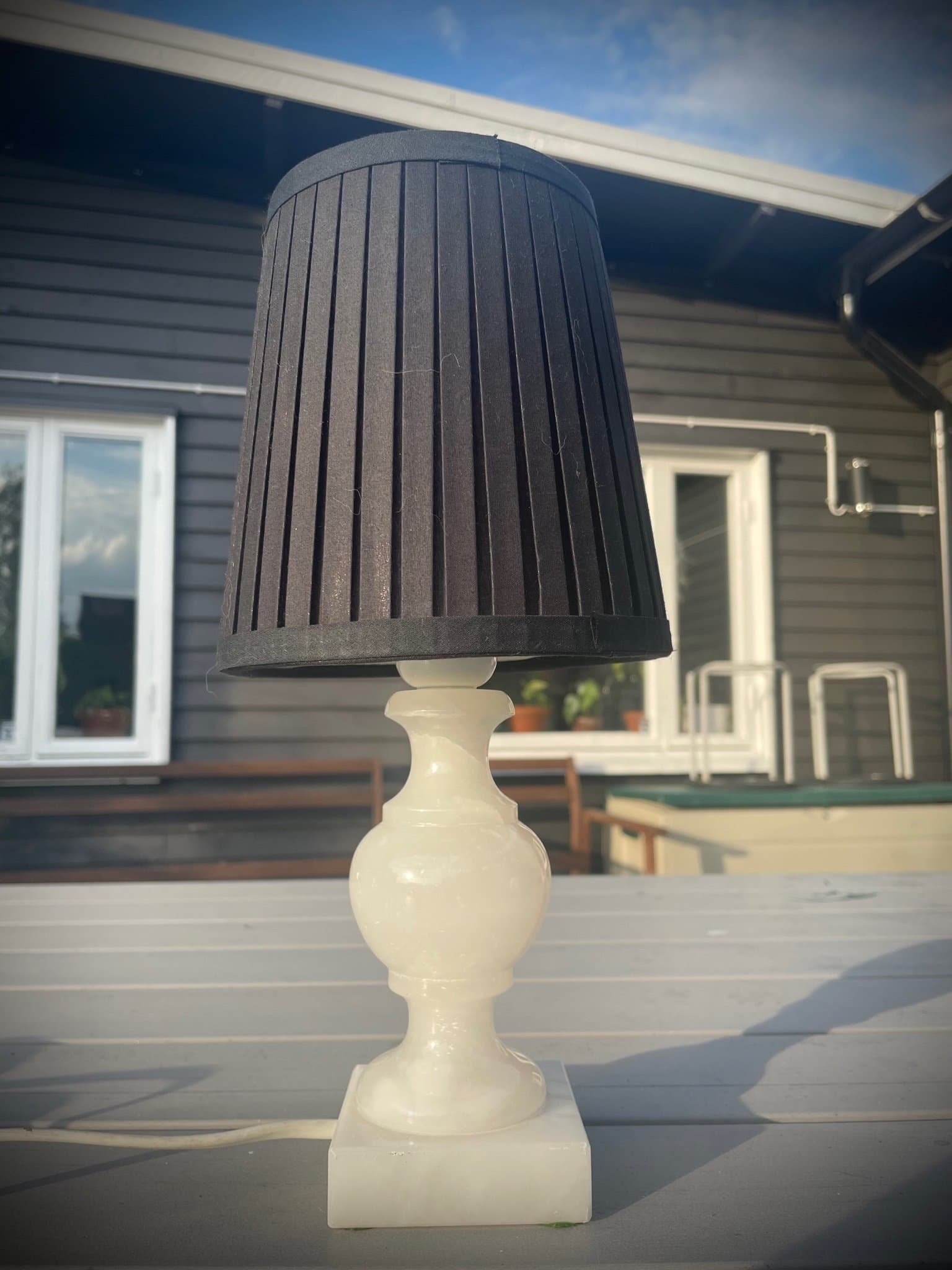 1970 Vintage Alabasterbordslampa från Alabastros Alfredo - Tillverkad i Spanien