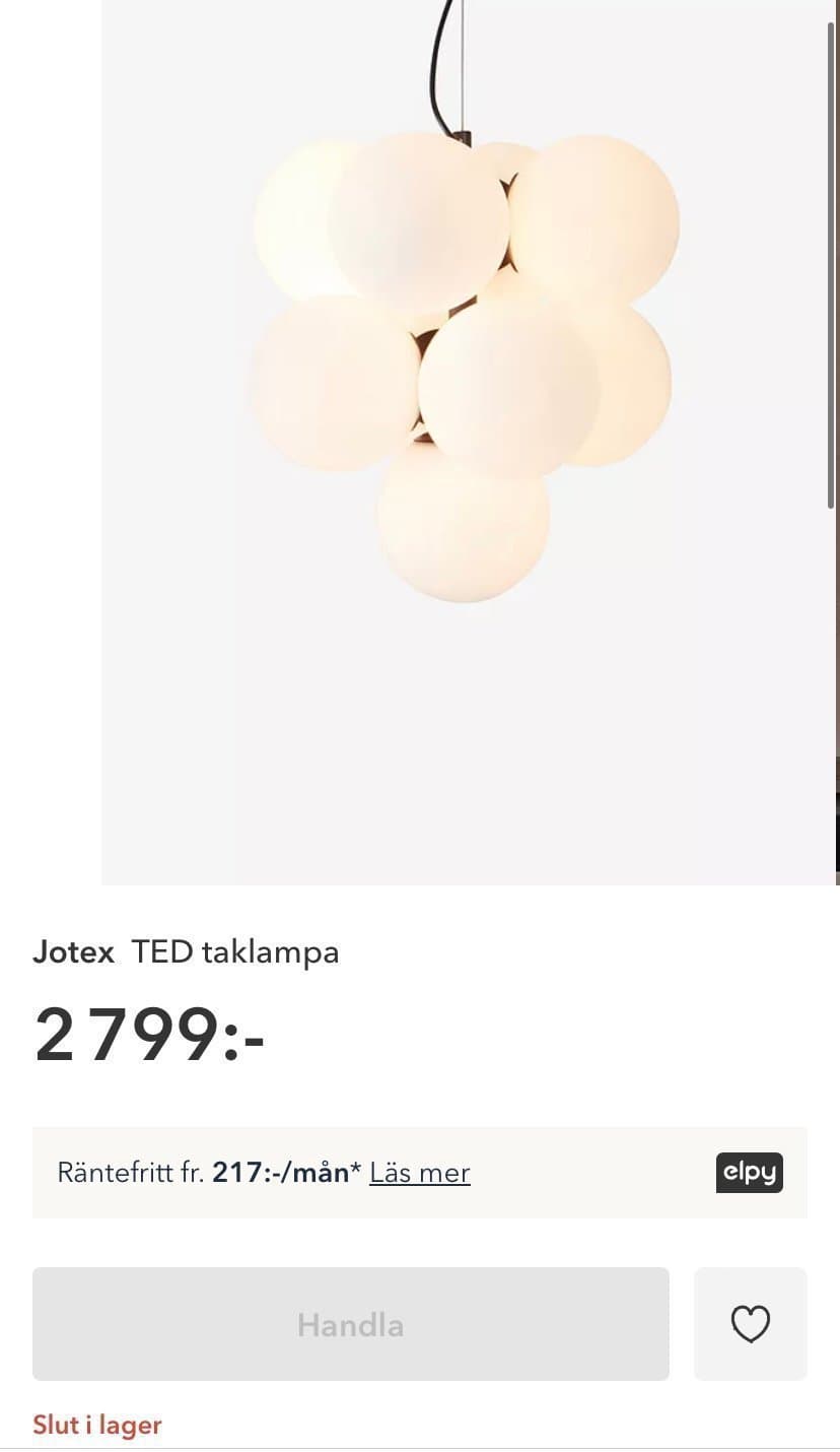 Markslöjd Merlot taklampa med 13 opalfärgade glasglober - ord pris 2799kr
